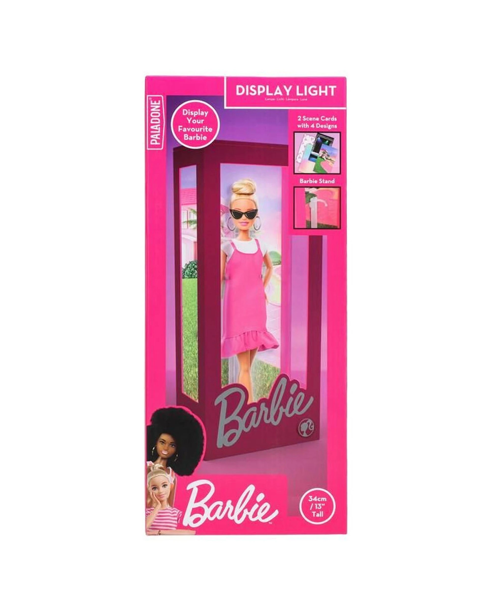 1 Barbie Doll Display Case Light 34cm Kids Bedroom Storage Display 8+
 - Pink, 1 of 5
