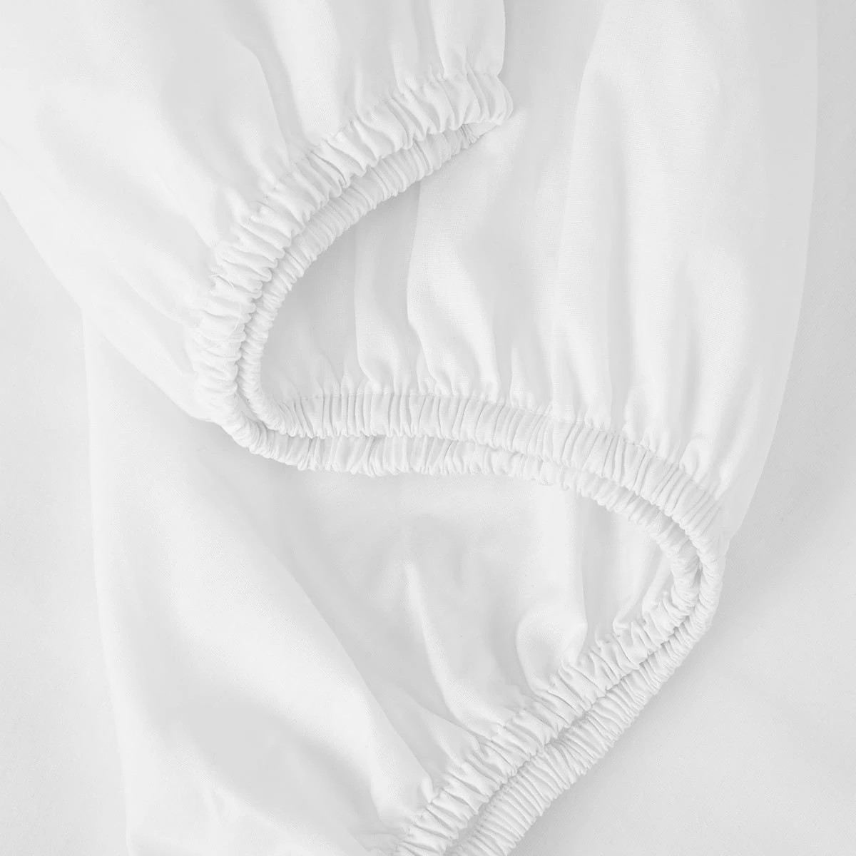 3 225 Thread Count Cotton Rich Fitted Sheet - Queen Bed, White, 3 of 3