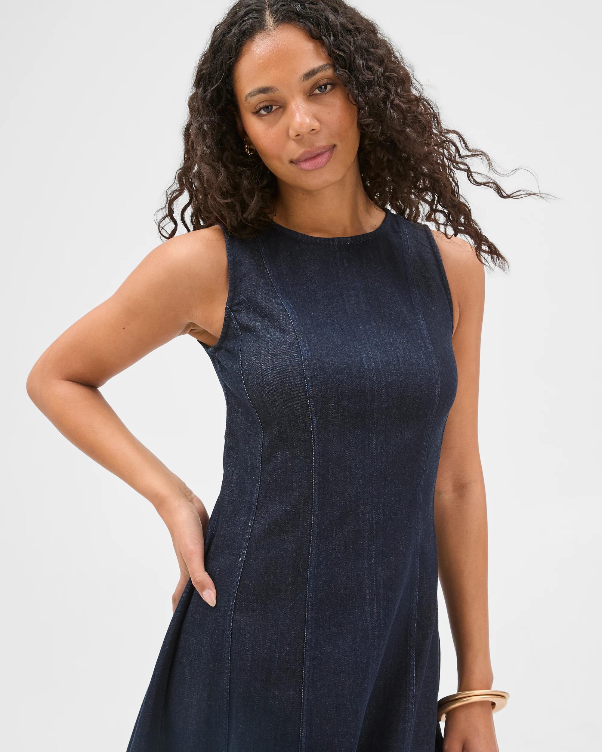 3 Target Denim Denim Maxi Dress RINSE, 3 of 6