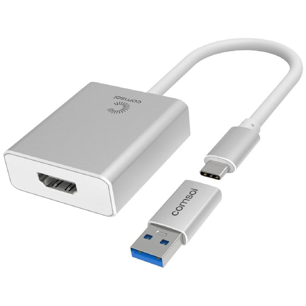 1 Comsol Universal USB to HDMI and USB-C to USB-A Adapter, 1 of 4