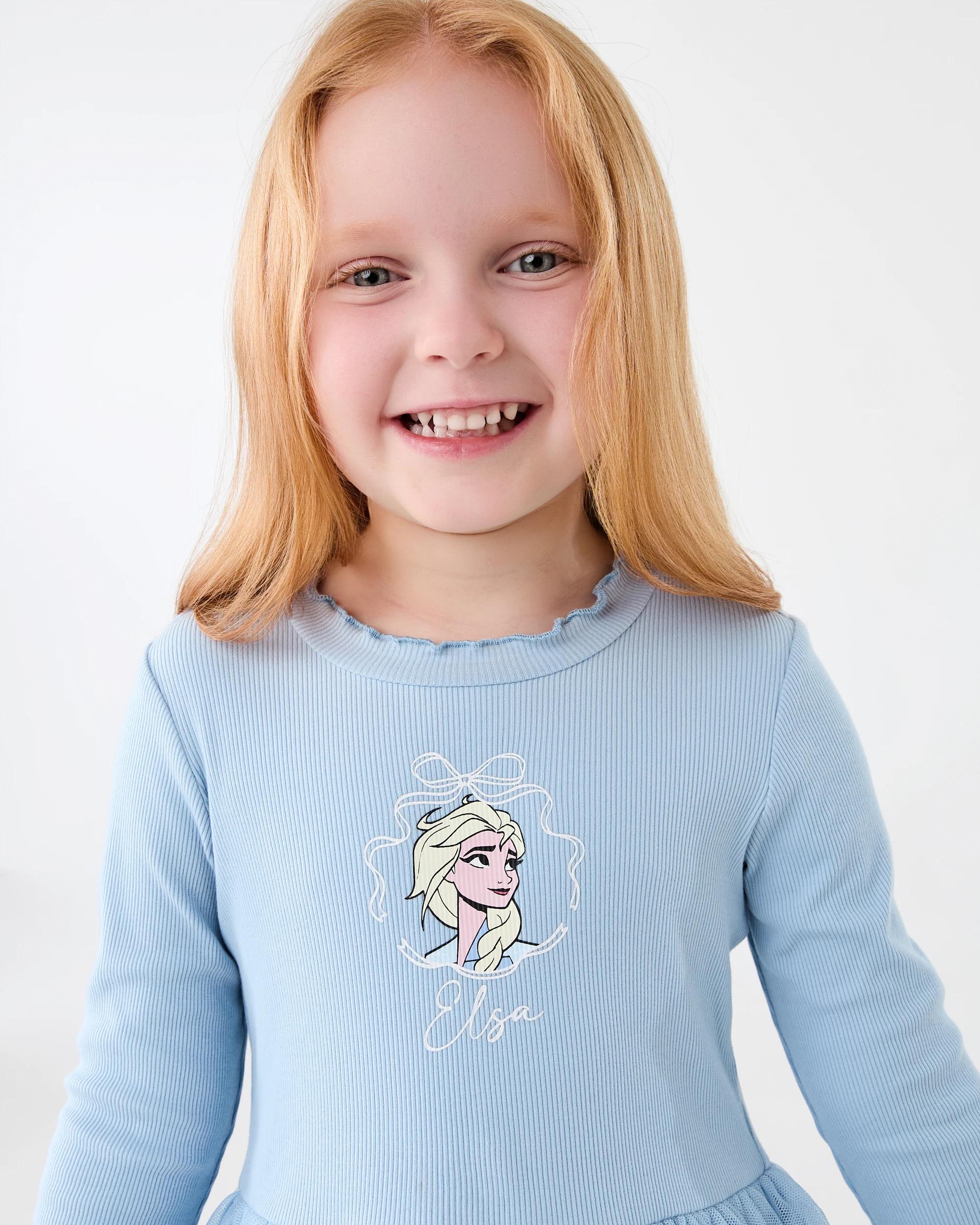 3 Elsa License Long Sleeve Tutu Dress Frozen, 3 of 10