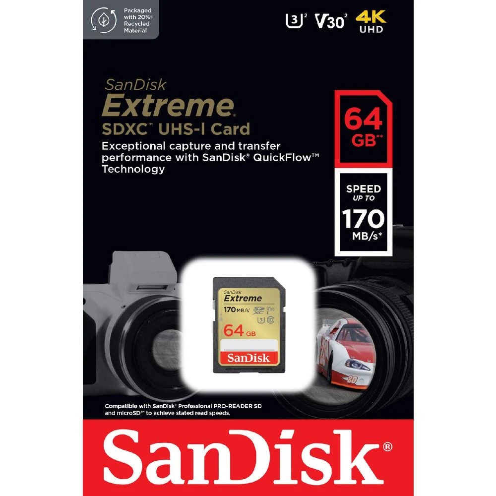 2 SanDisk 64GB Extreme SDXC Memory Card, 2 of 3