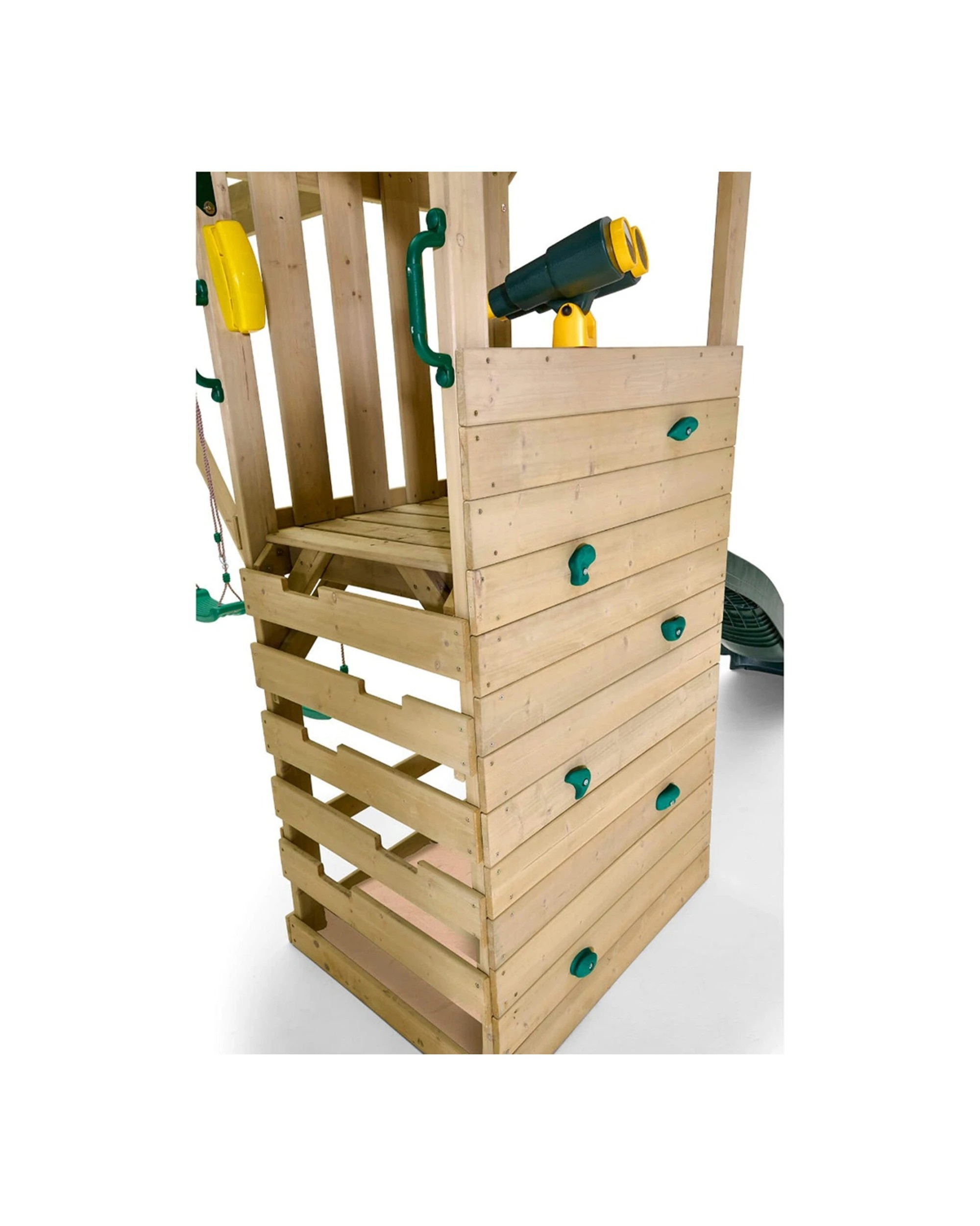 3 Plum Play Au Lookout Tower Playcentre With Swings Wooden Climbing Frame - Green, 3 of 9