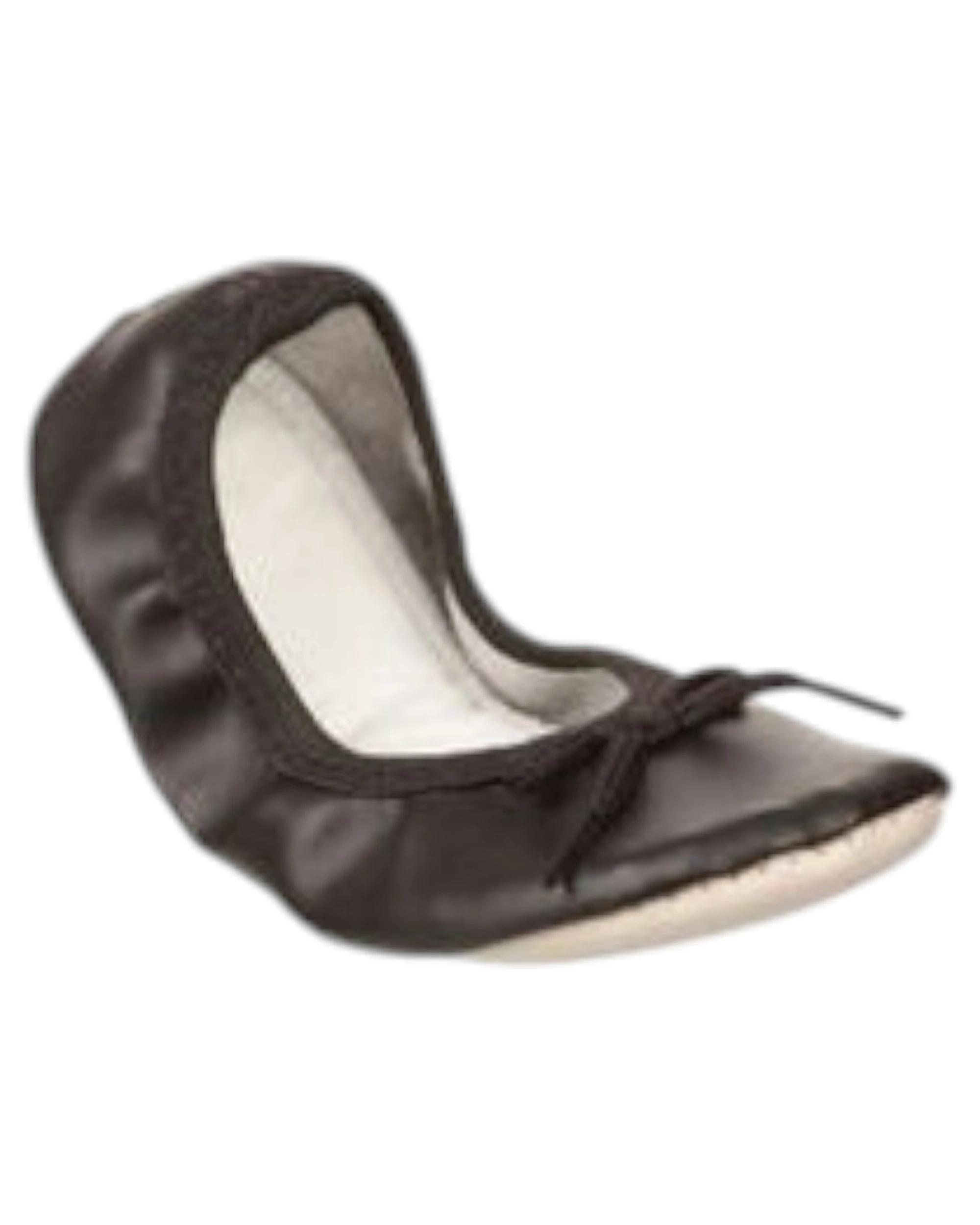 2 Jiffies Grosby Girls Kids Girl Ballet Dance Flat Slipper Shoes BLACK, 2 of 3