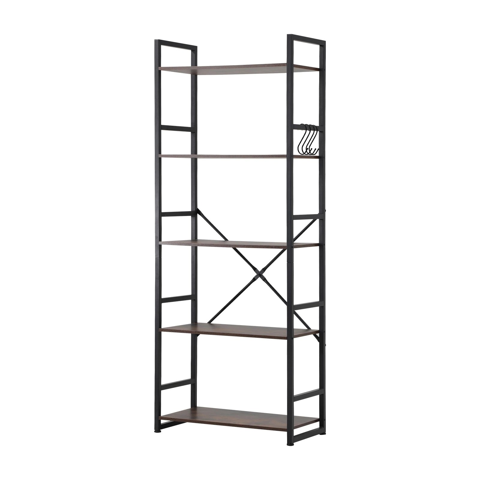 1 Oikiture Display Shelf 5-tier Shelves Bookshelf Storage Bookcase Stand Rack 60cm
 - Multi, 1 of 9
