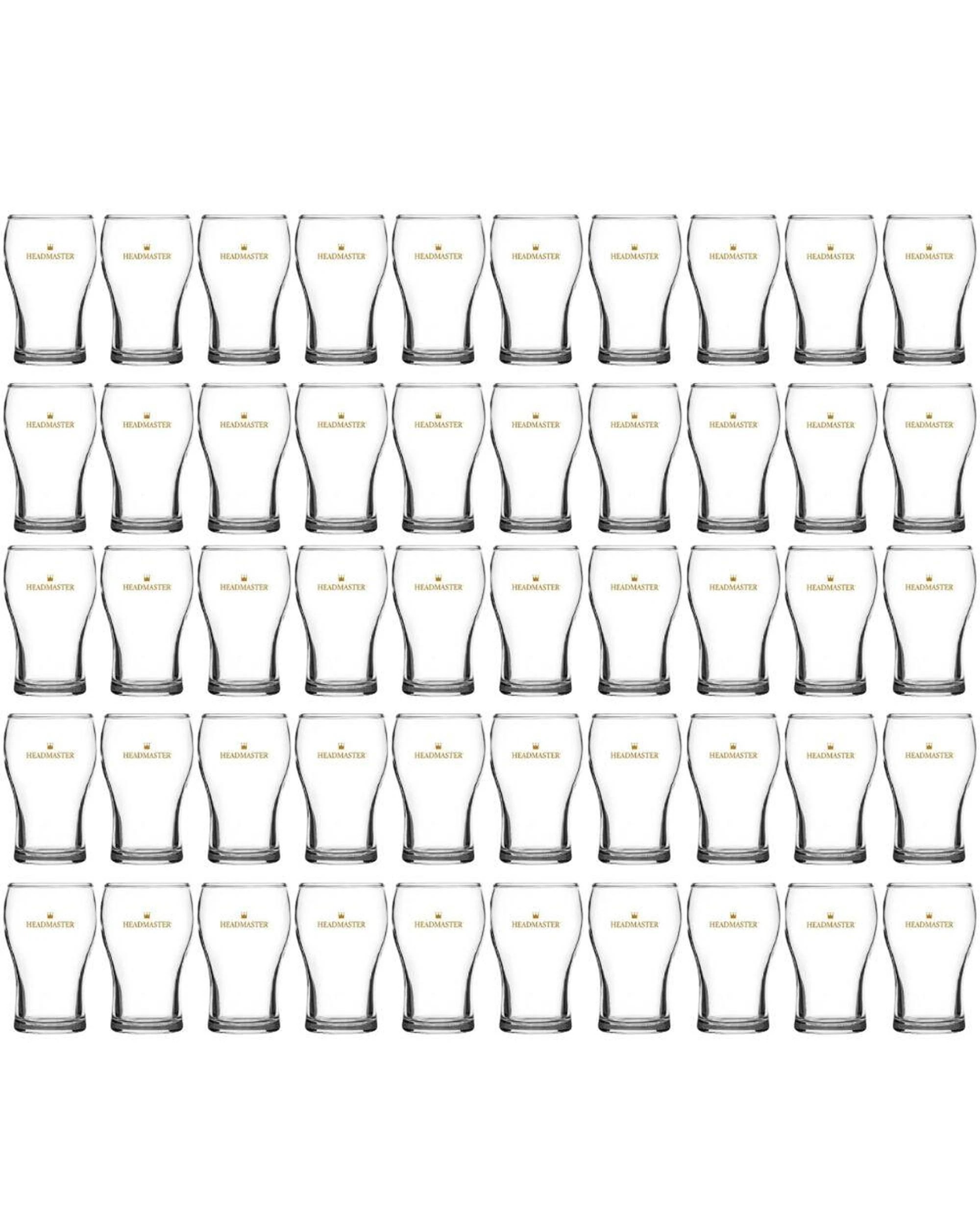 1 Crown Nucleated Headmaster Beer Washington Glasses 425ml  Set of 48 - Clear, 1 of 3