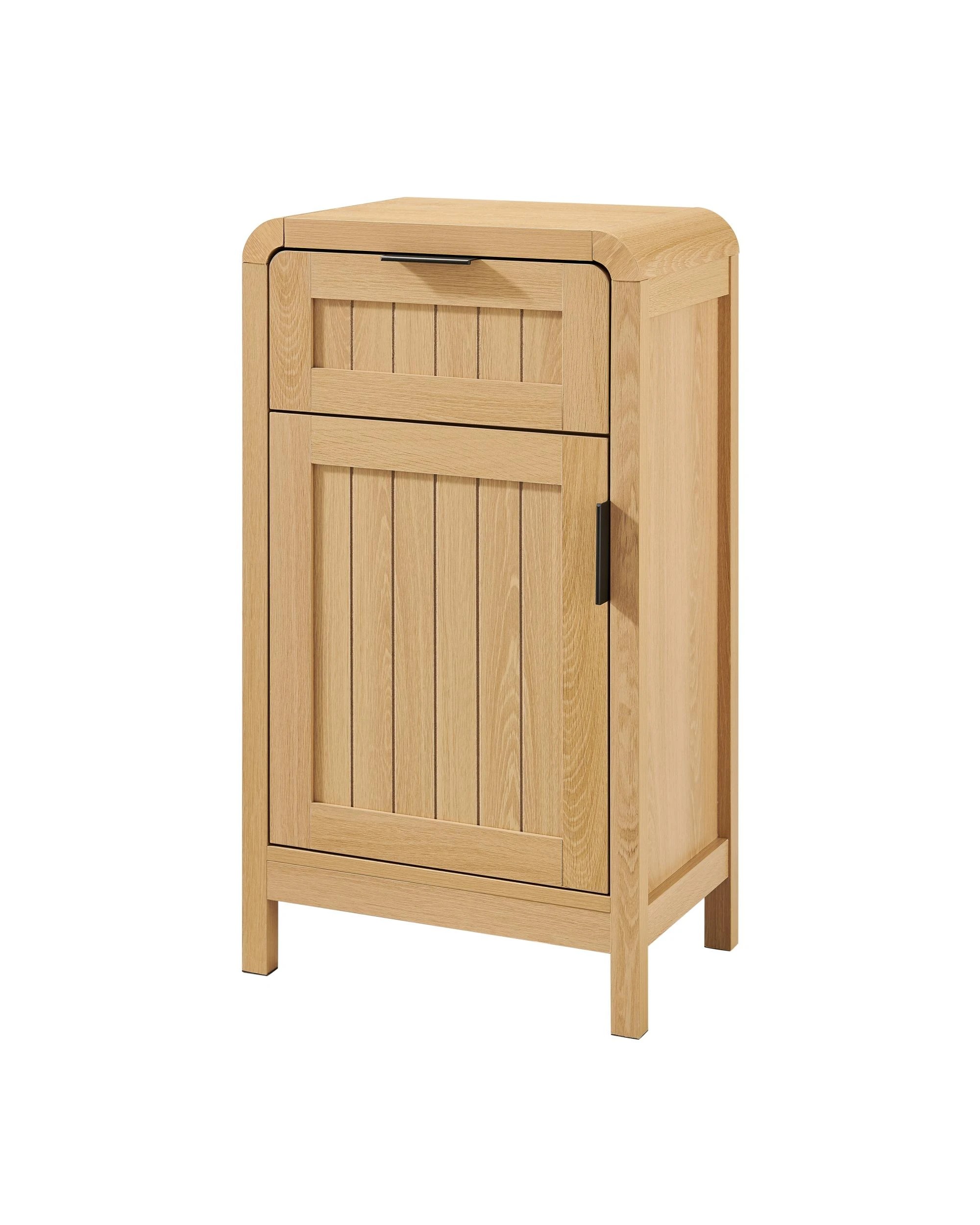 1 Kodu Bedside Cabinet 1 Drawer 1 Door - Natural, 1 of 9