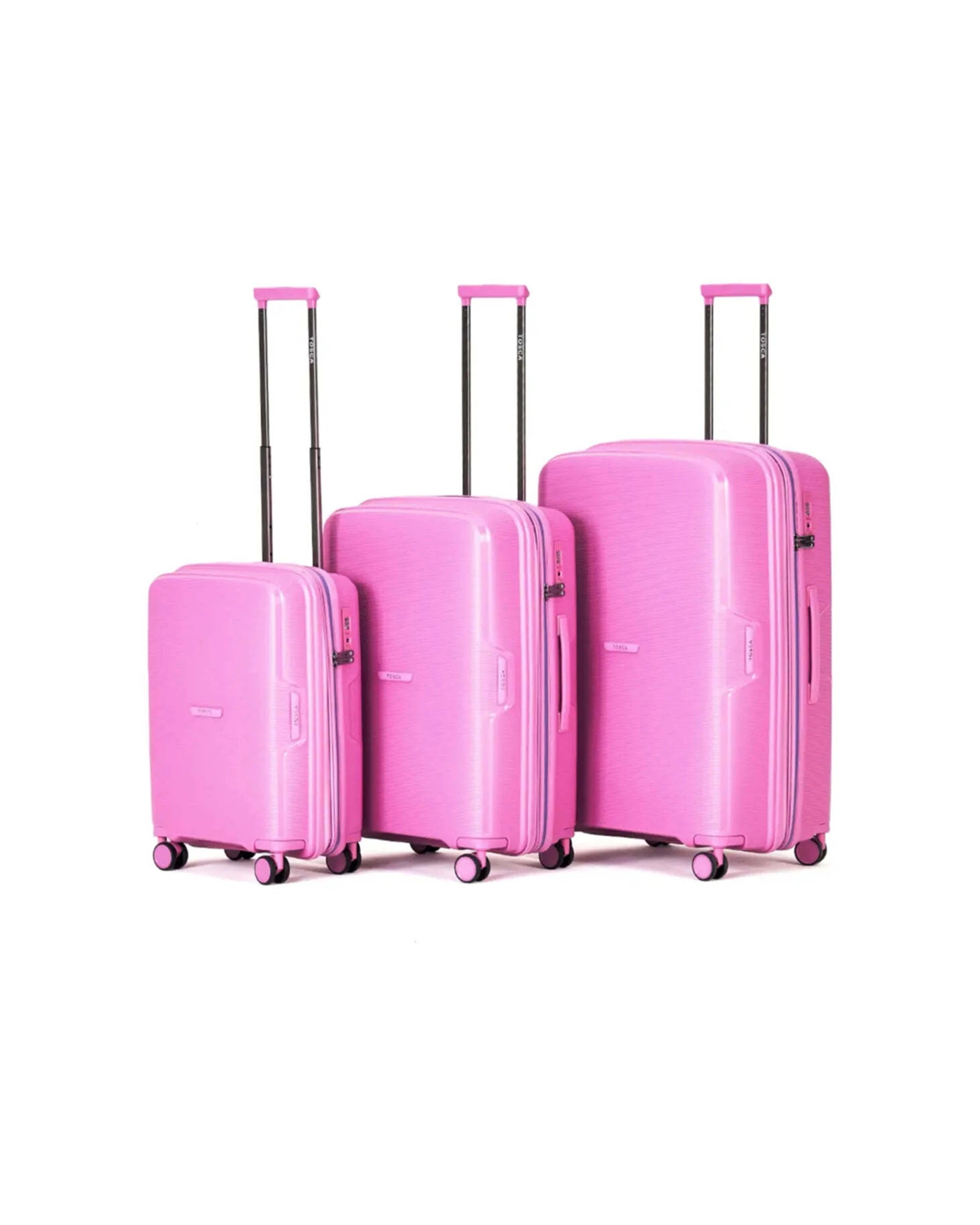 1 Tosca Bel-Air Suitcase Set of 3 Carry-On Medium & Large - Pink, 1 of 6