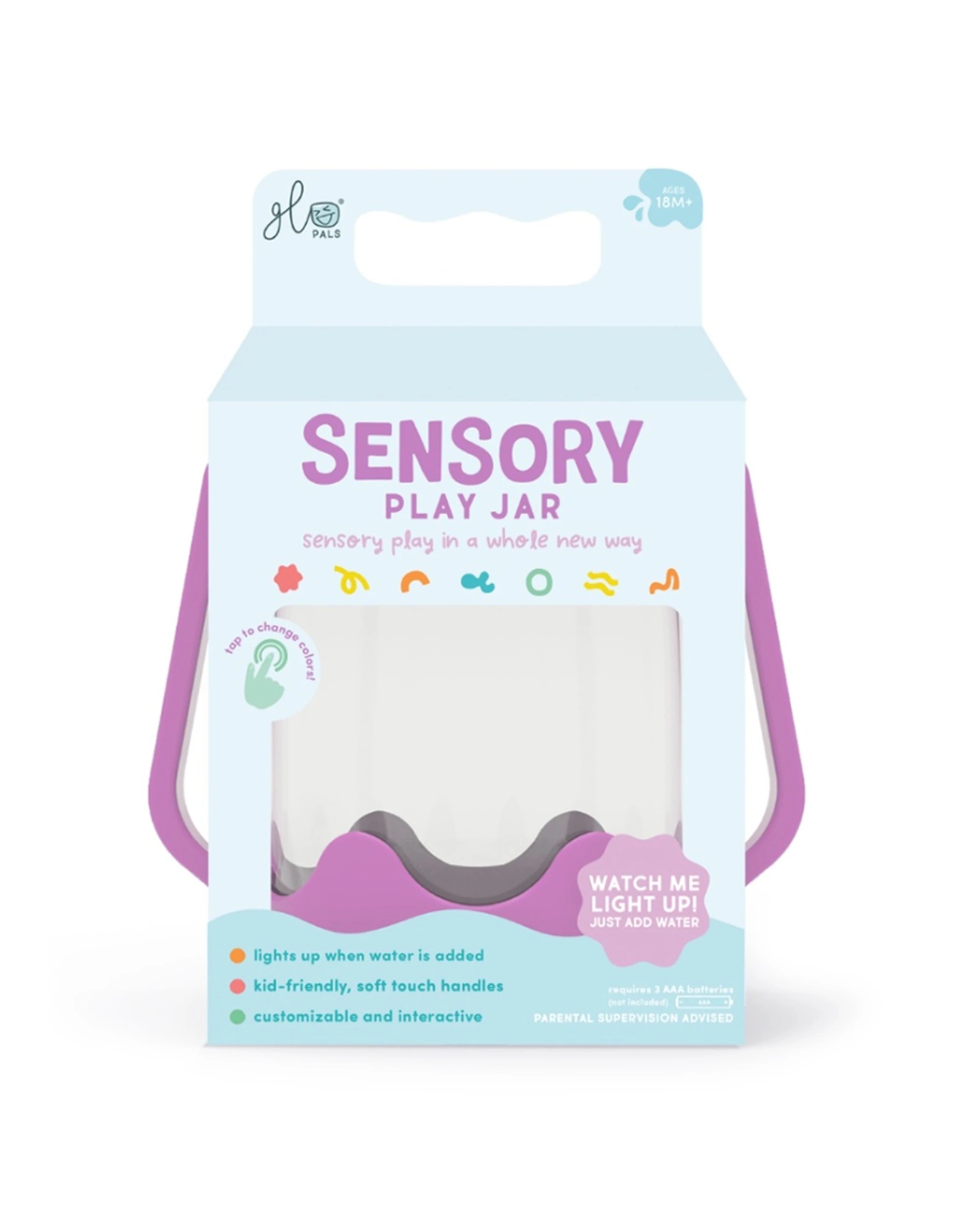 1 Glo Pals Kids DIY Light Up Customisable Sensory Jar Set Play Kit - Purple, 1 of 1