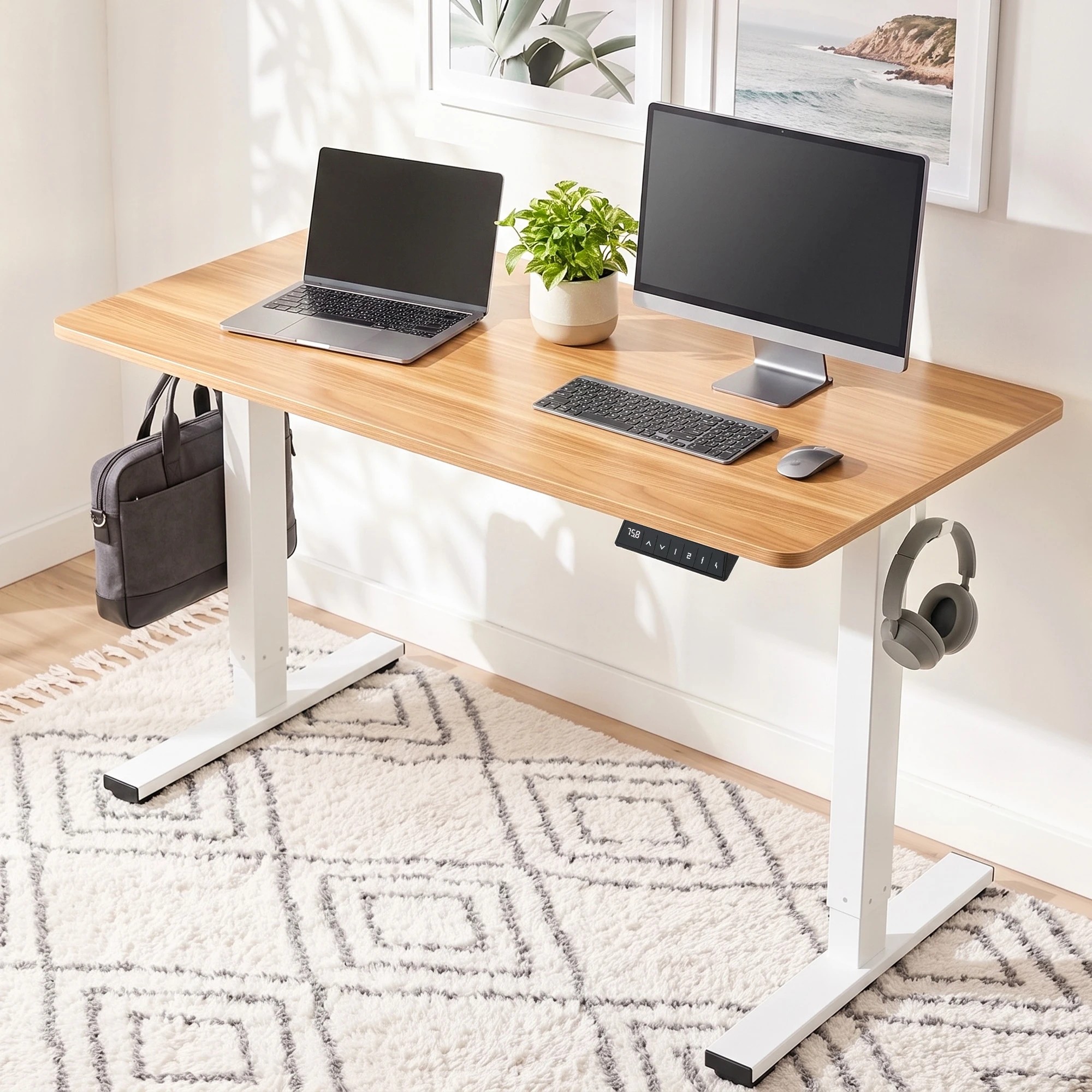 9 Artiss Standing Desk Electric Adjustable Ergonomic Office Table 100cm - Multi, 9 of 9