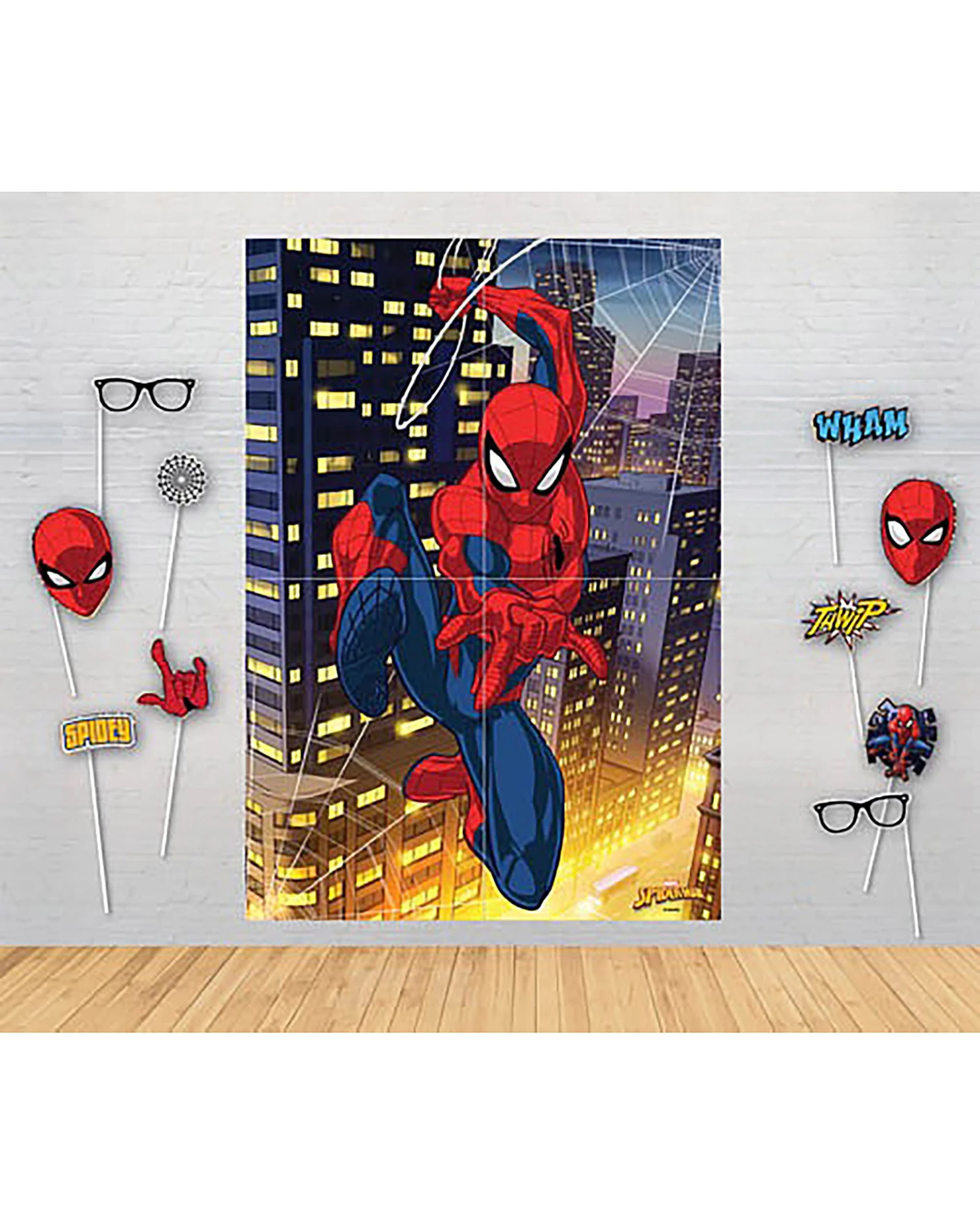 1 Marvel Spiderman Scene Setter With Photo Props, 1 of 2