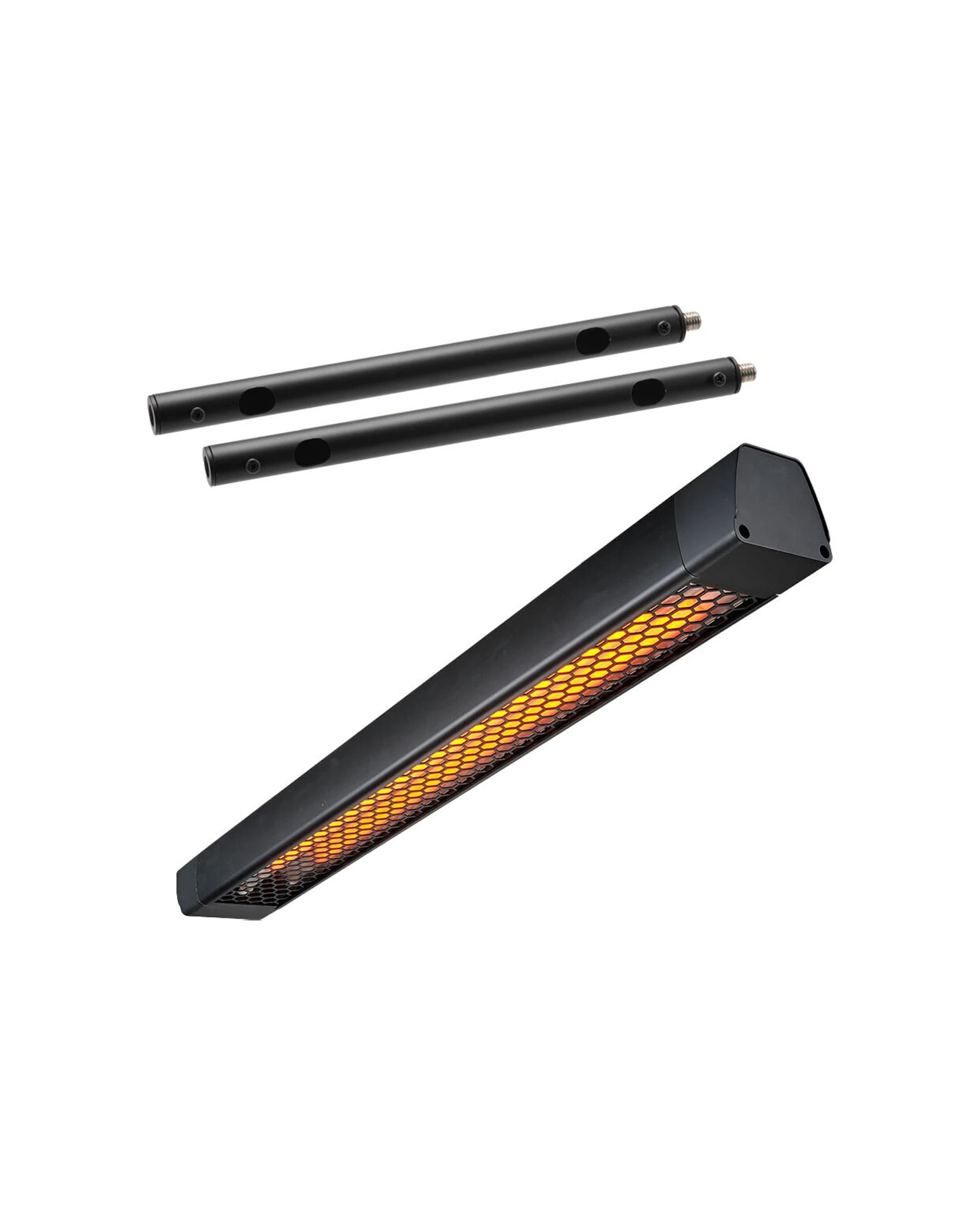 1 Heatstrip 2200W 9.2A 60Hz IPX5 Intense Heater & 2pc 30cm Heater Mount Poles - Black, 1 of 7
