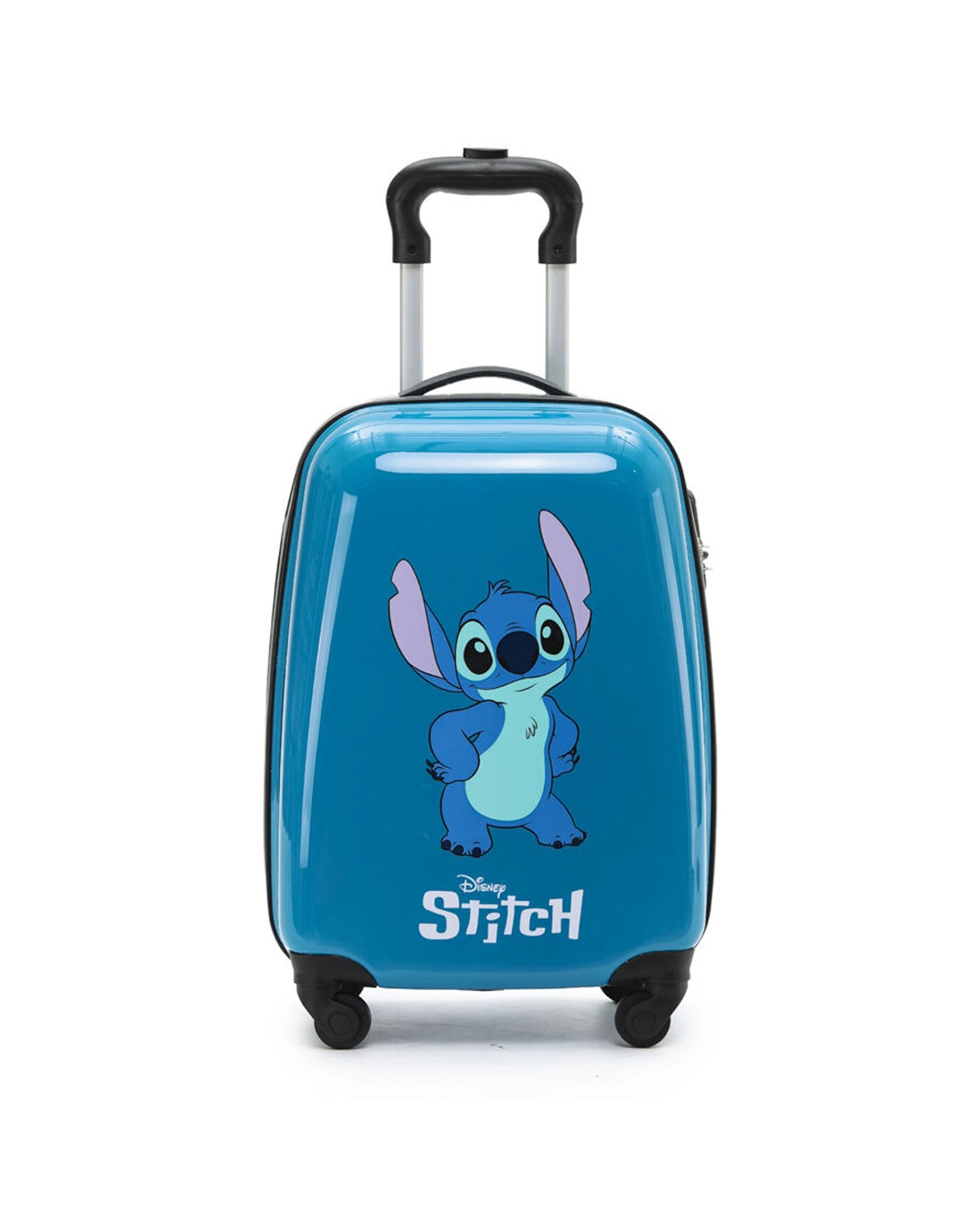 1 Disney Stitch 4 Wheel Onboard Trolley Case 17 Inch 45Cm Compact Cabin Luggage - Blue, 1 of 4