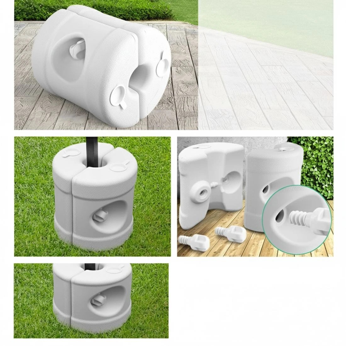 6 Instahut Gazebo Pop Up 3x3m w/Base Podx4 Marquee Folding Outdoor Wedding Camping Tent Shade Canopy - White, 6 of 6