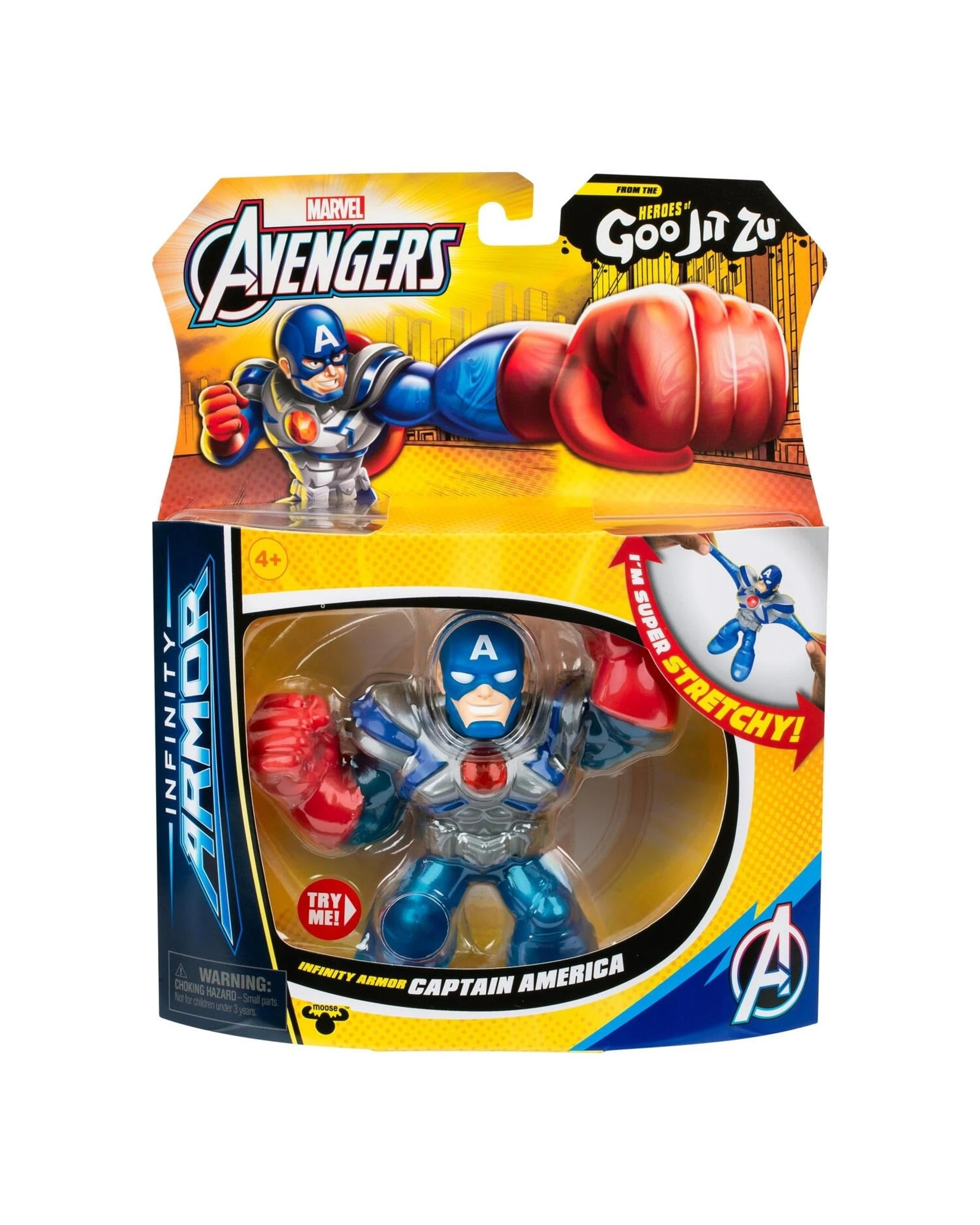 2 Heroes of Goo-Jit-Zu Marvel Series 11 Infinity Armor Captain America Hero Pack, 2 of 4