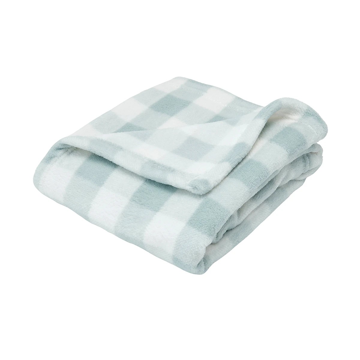 1 Coral Fleece Blanket - Green, 1 of 5