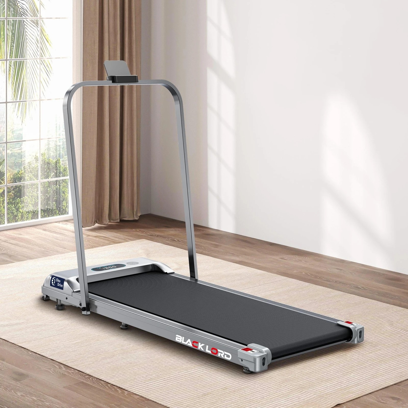 2 Black Lord Treadmill Electric Walking Pad Home Office Gym Fitness Foldable - Silver, 2 of 9