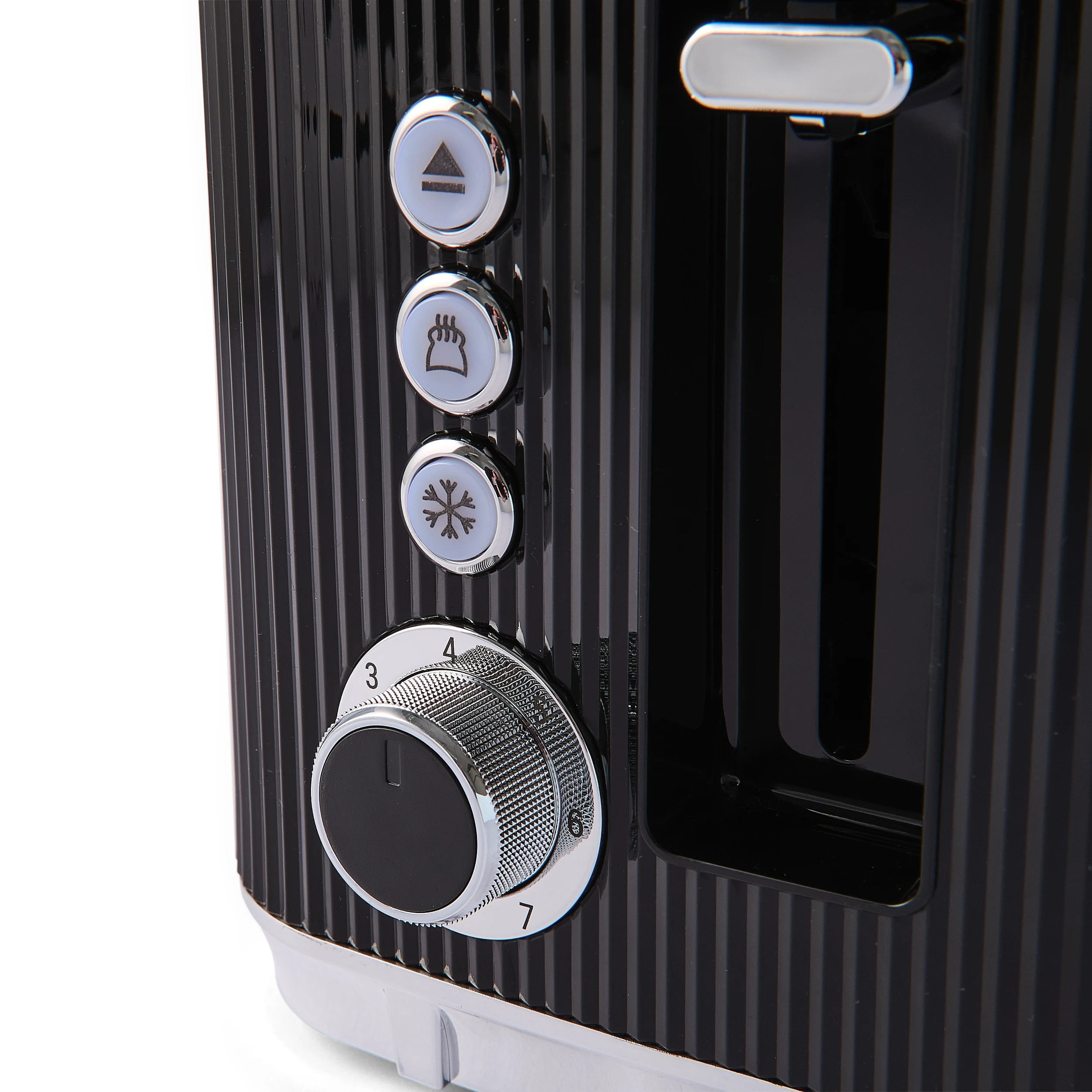 5 2 Slice Ribbed Toaster - Black, 5 of 6