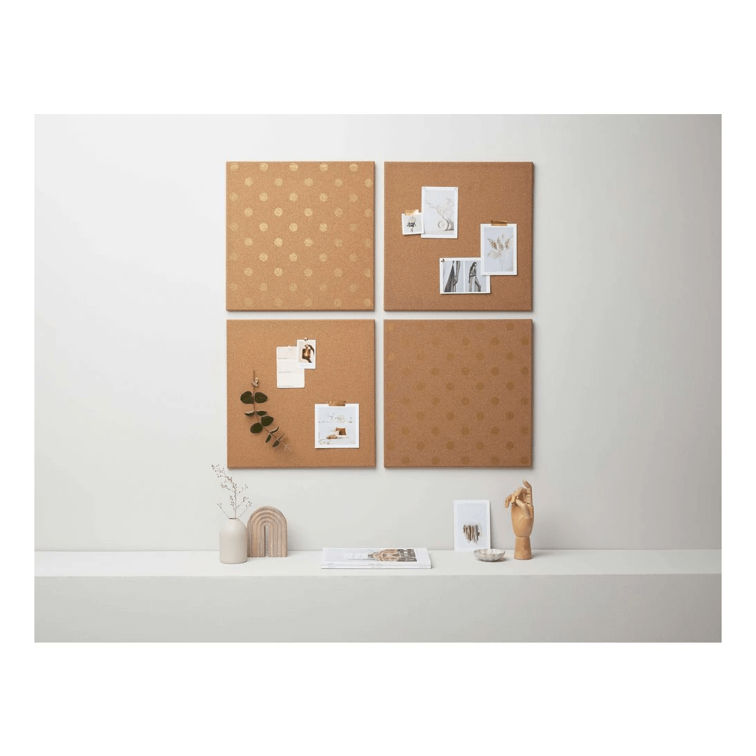 4 Otto Square Corkboard 43 x 43cm Gold Spots, 4 of 5