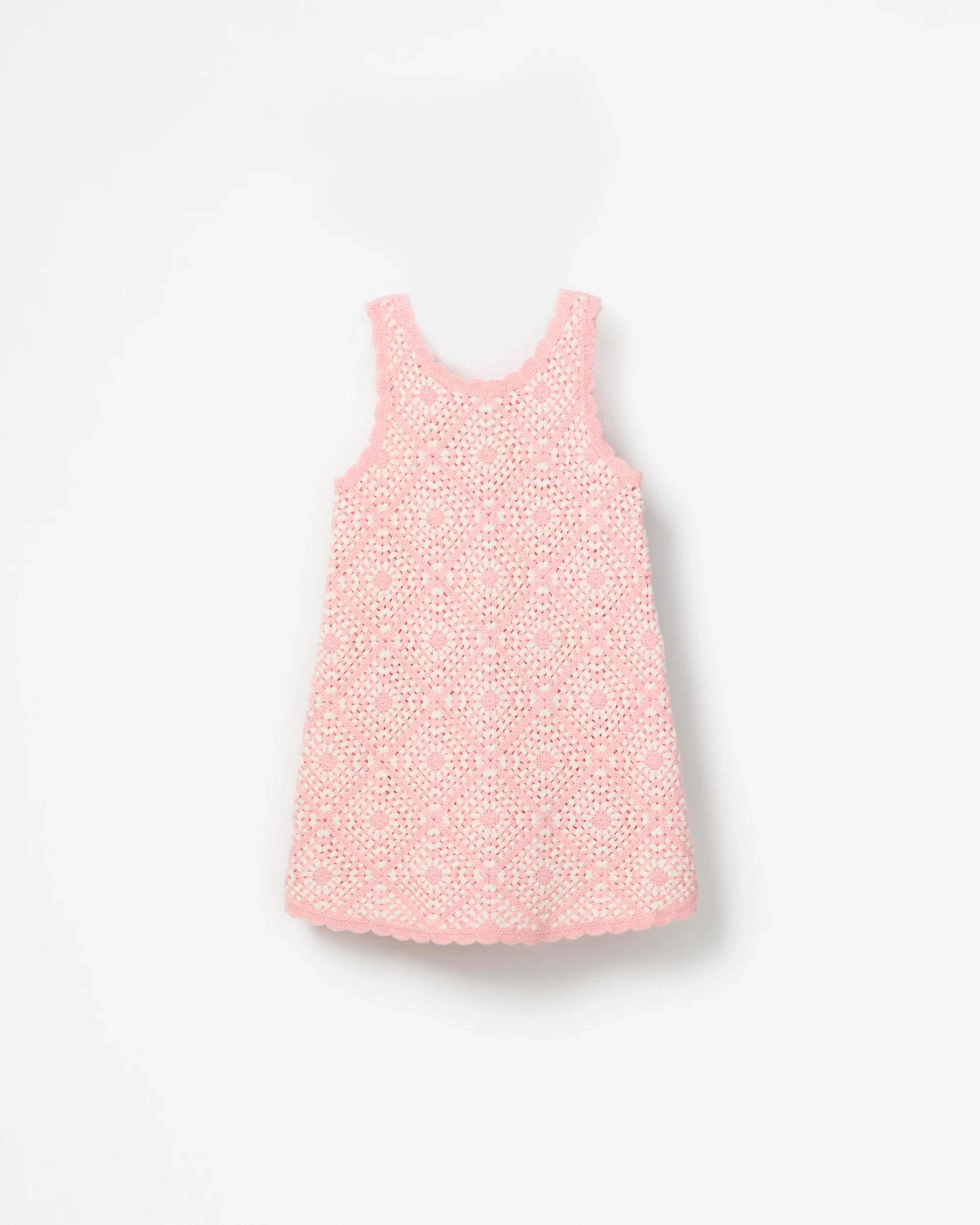 5 Target Australian Cotton Fashion Crochet Knit Dress PINK, 5 of 8