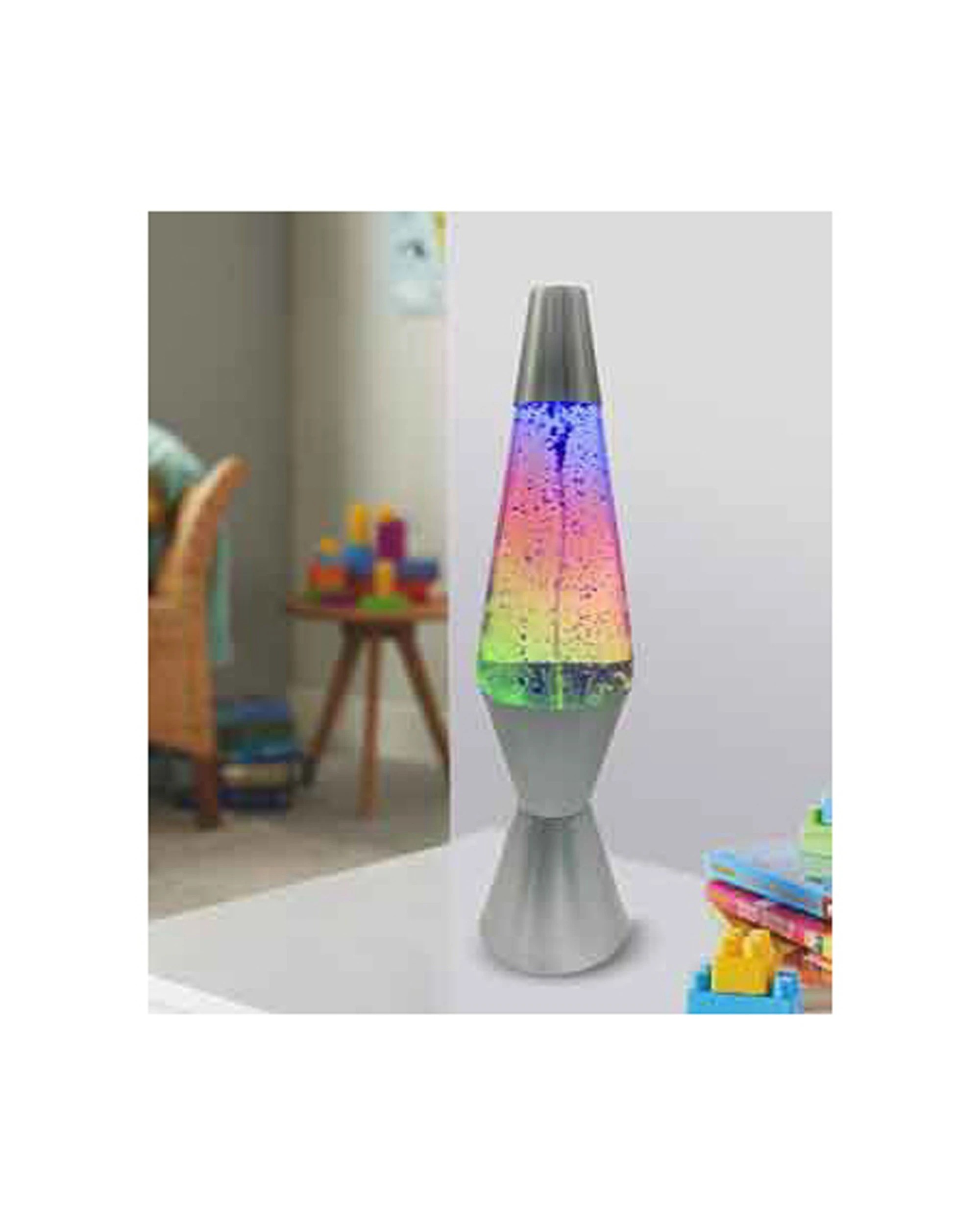 3 LMD Twister Lava LED Lamp Children Adult Room Tabletop Decor 26cm - Silver, 3 of 4