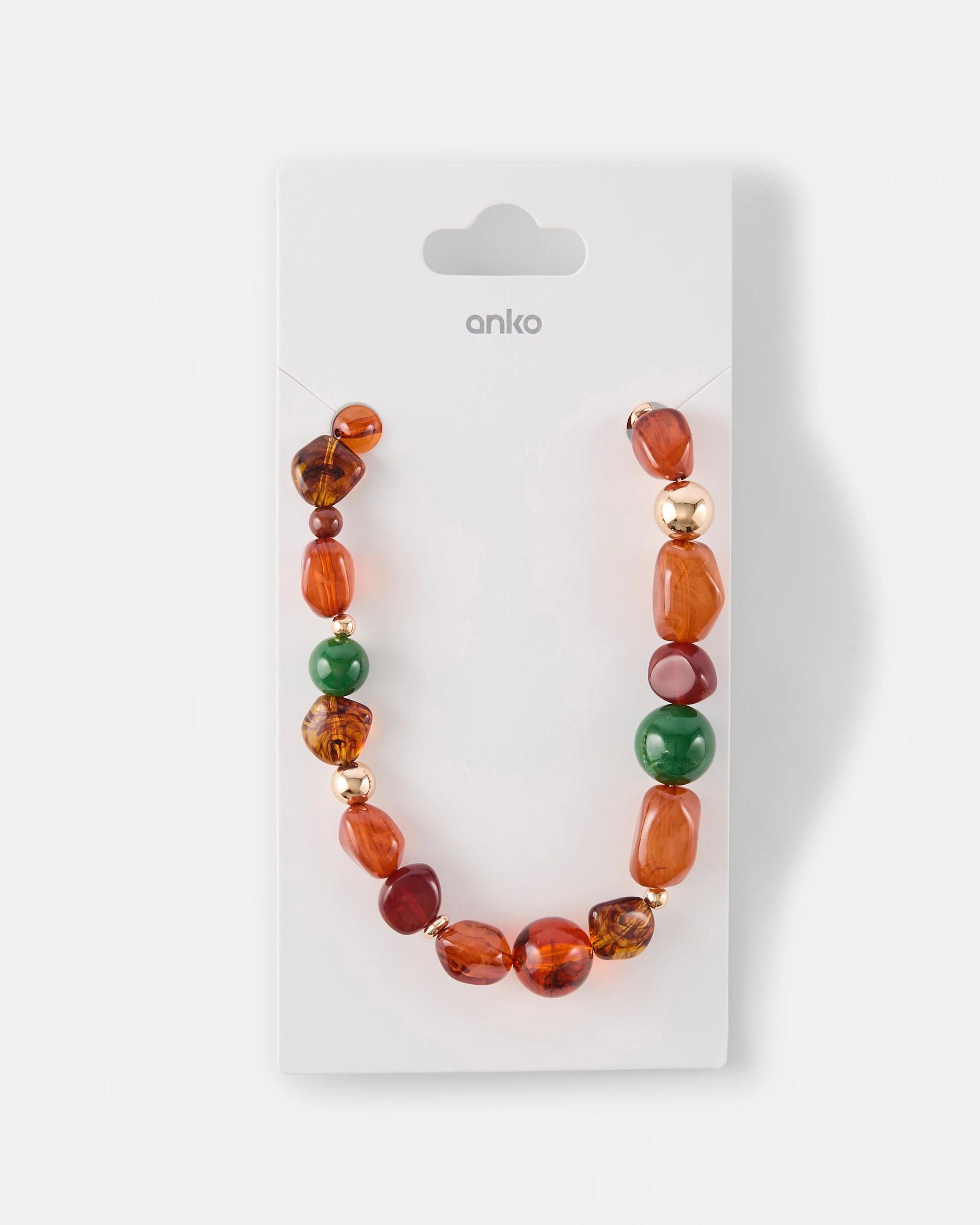 5 Graduated Bead Necklace - Brown Brown, 5 of 5