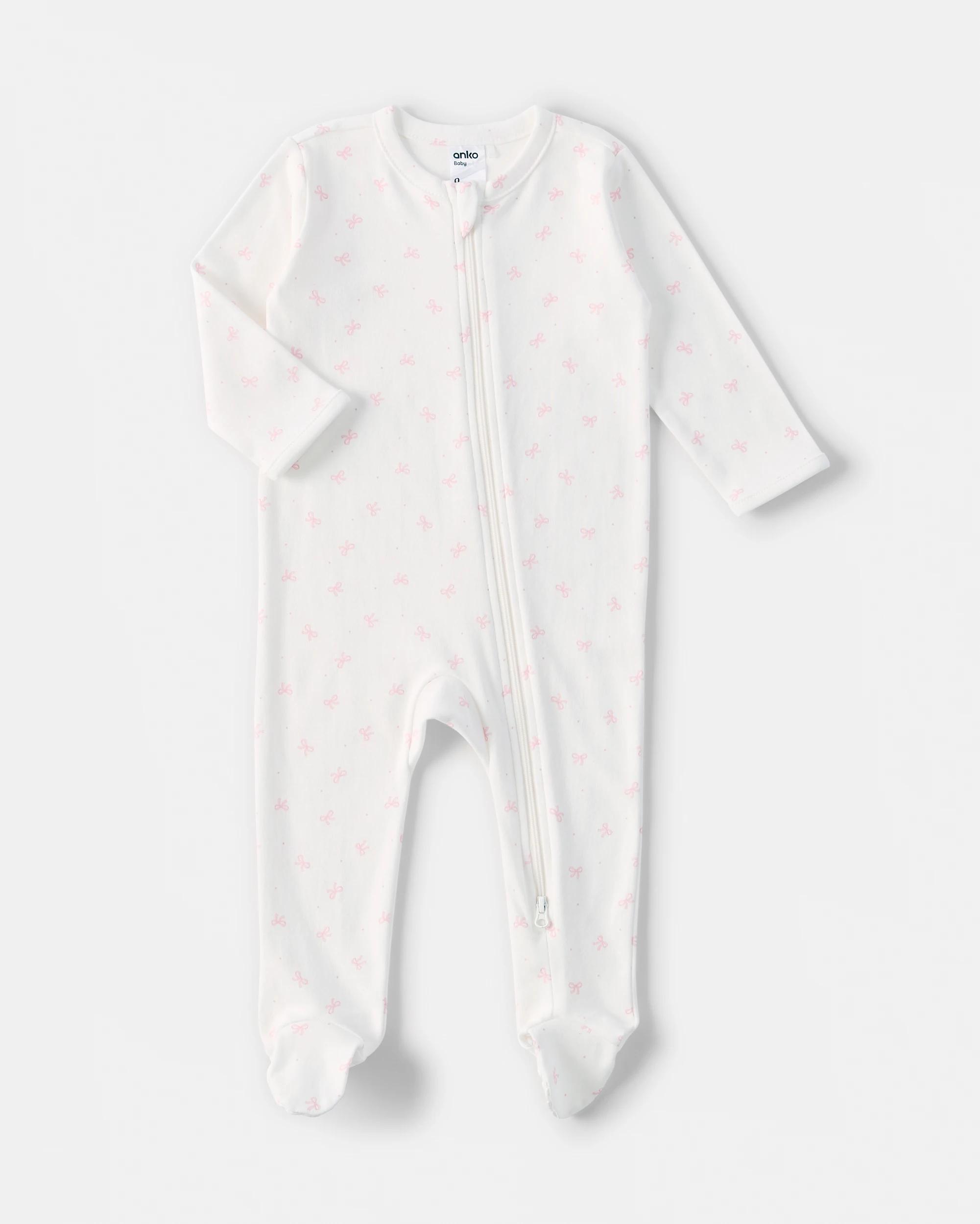 5 3 Pack Australian Cotton Coveralls Pnk Bows, 5 of 8