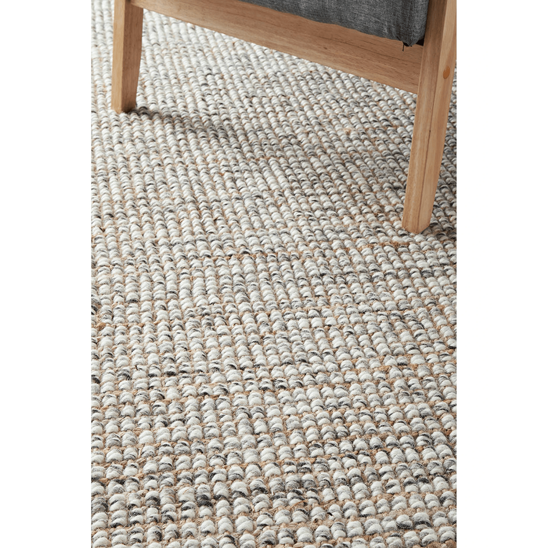 2 RUG CULTURE Arabella Grey Hand-Loomed Wool-Jute Runner Rug 80 x 400 cm, 20mm Pile - Grey, 2 of 6