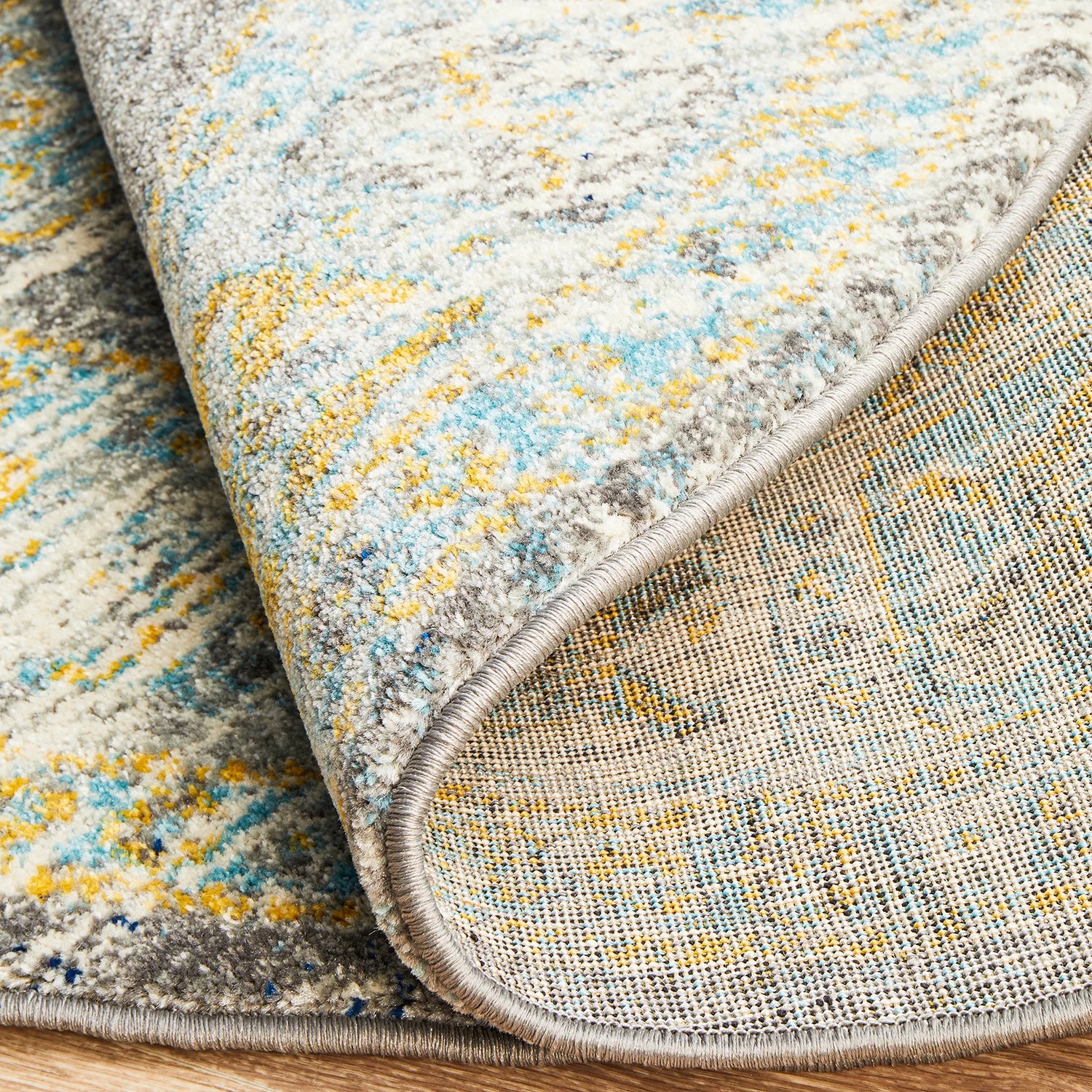 9 Common Ground Rugs Era 944 150x150cm Round - Small Pet Friendly Rug - Silver - Grey, 9 of 9