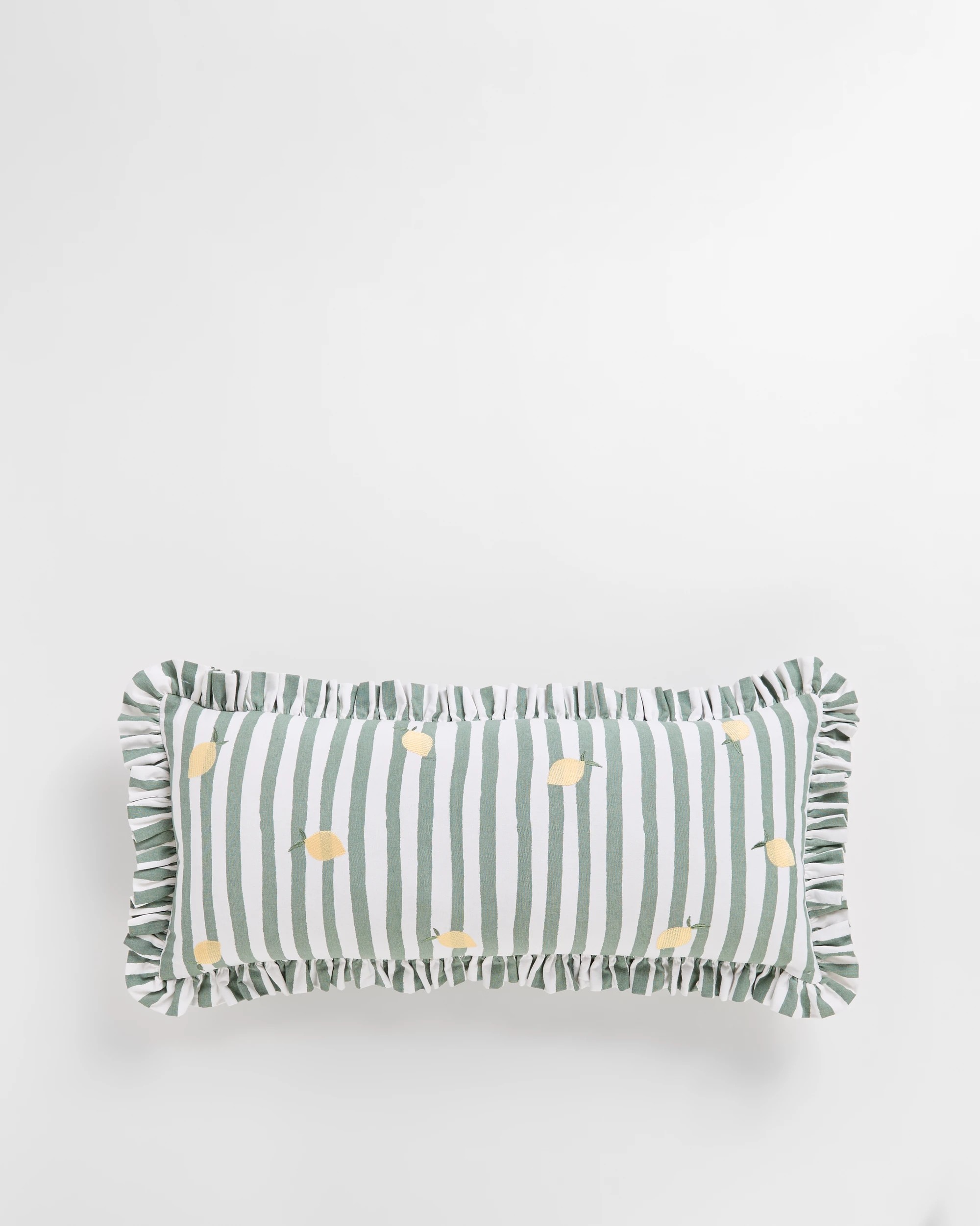 1 Target Letty Lemon Emboidered Breakfast Cushion - Green, 1 of 2