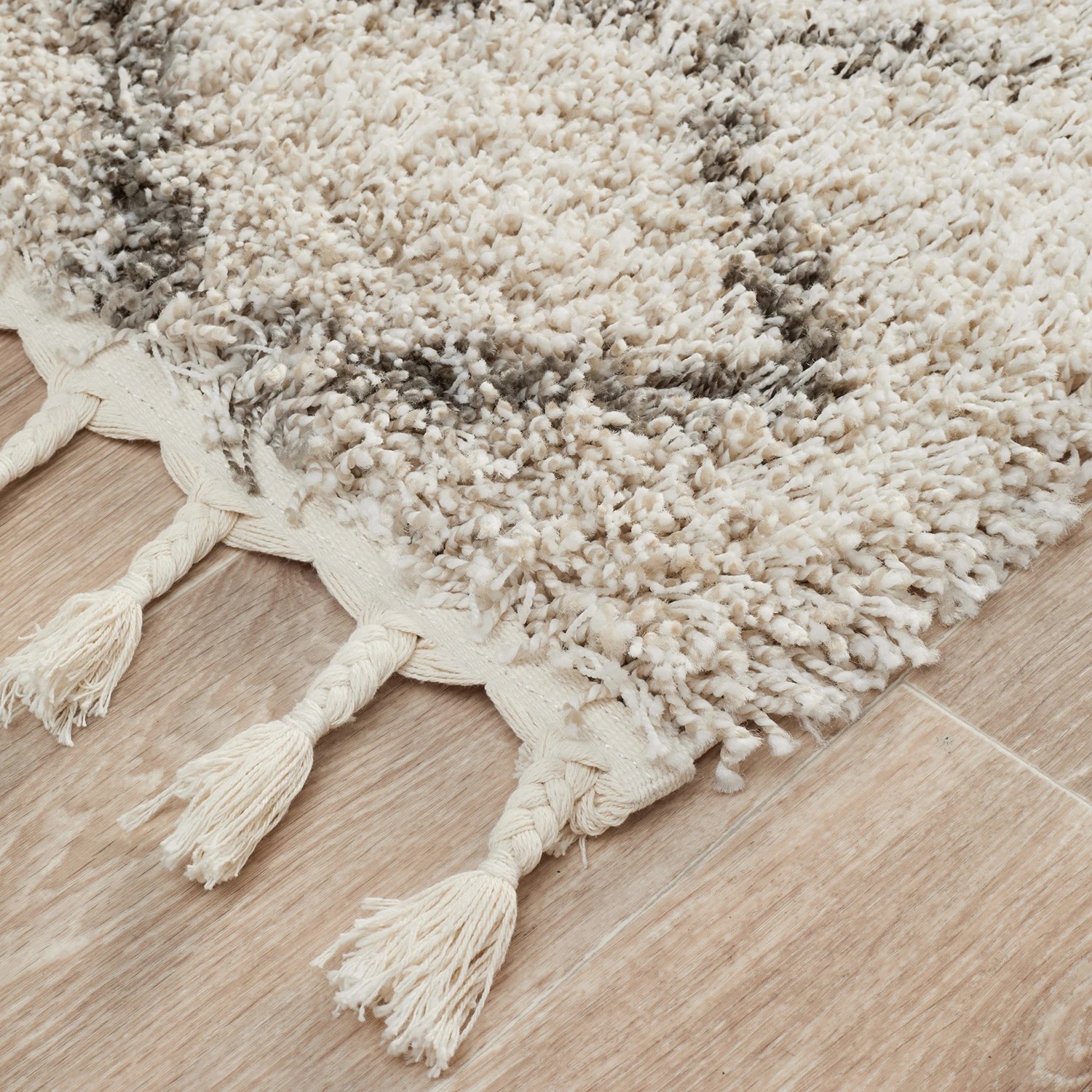 3 Common Ground Rugs Amber 11 400x80cm - Large Runner Power Loomed Shag Rug - Beige, 3 of 7