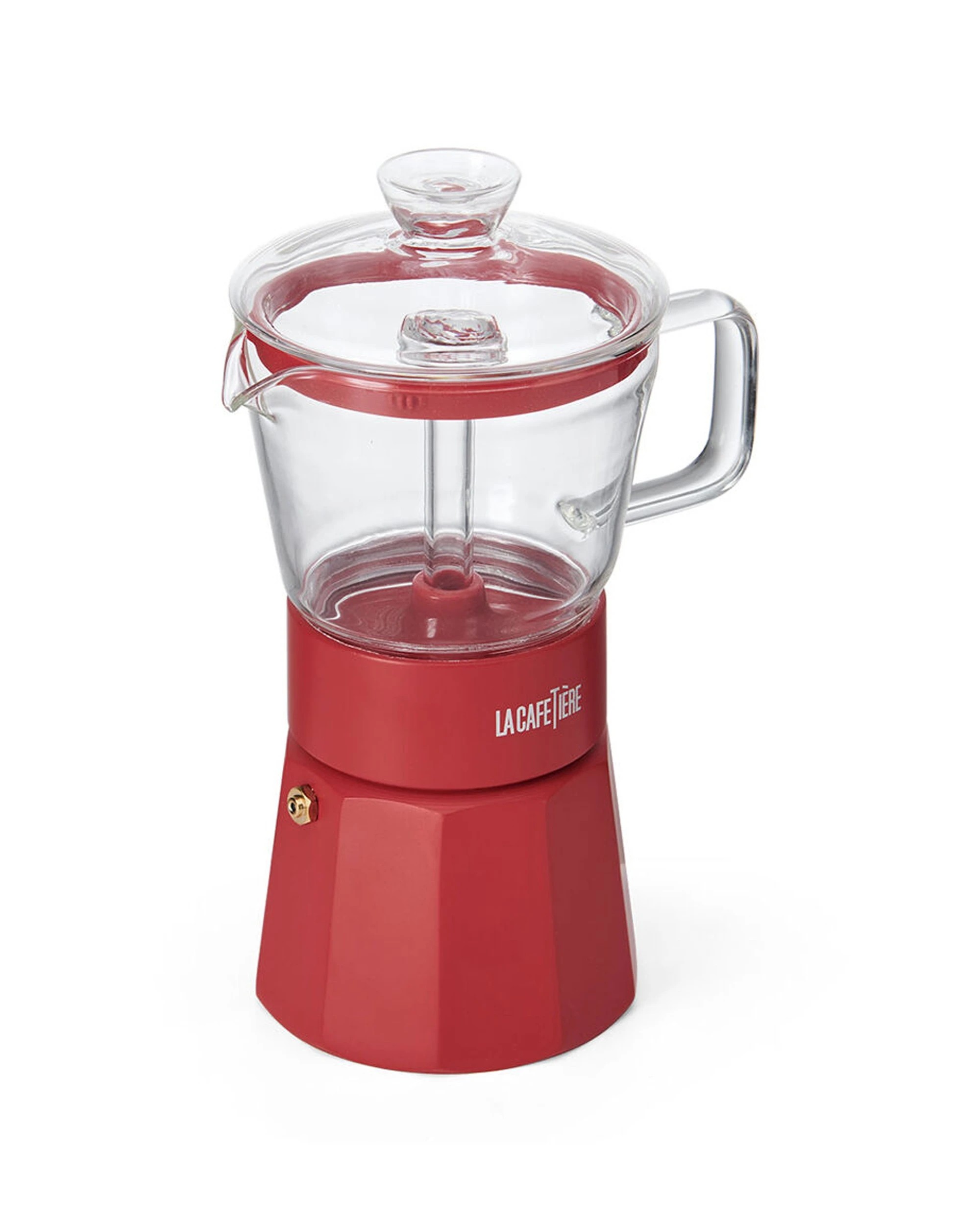 2 La Cafetiere Verona Glass Coffee Espresso Maker Up To 6 Cups 240ml - Red, 2 of 6