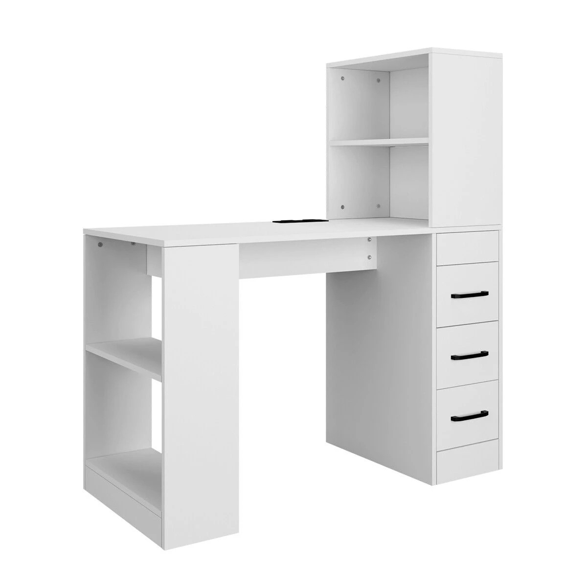 3 LUXSUITE Computer Desk Bookcase 3in1 Study Writing Laptop Table, 3 of 4