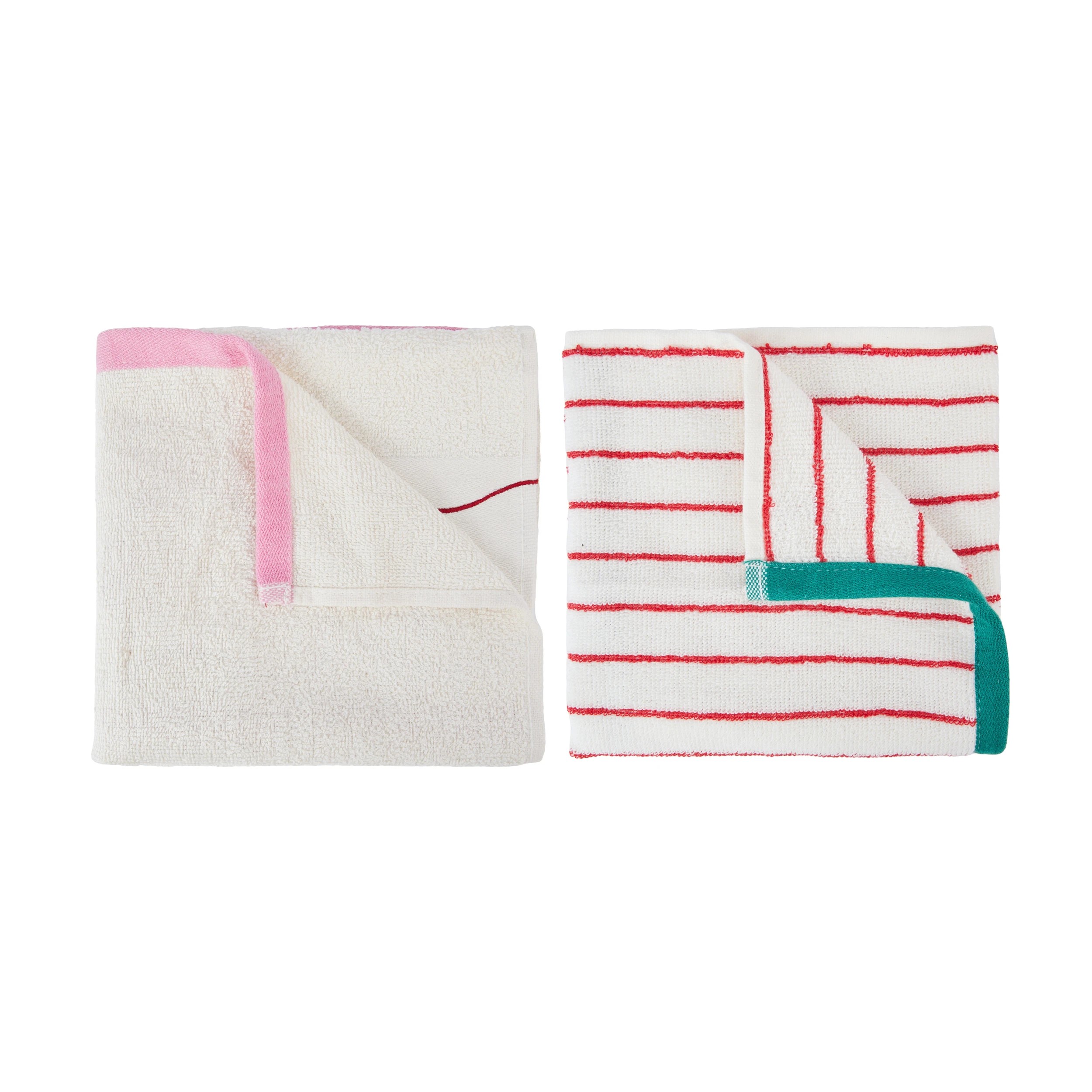 2 2 Pack Cotton Bow Hand Towels, 2 of 4