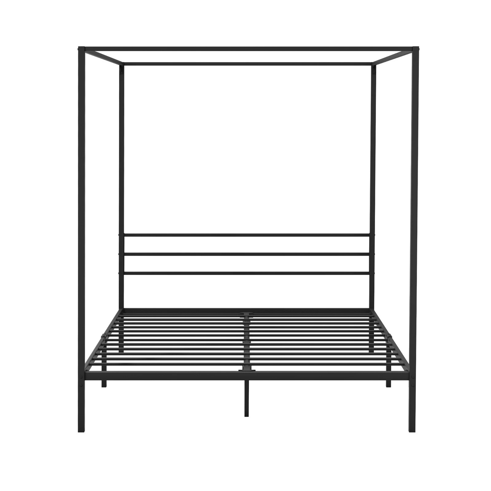 7 Oikiture Metal Canopy Bed Frame Queen Size Beds Platform
 - Black, 7 of 9