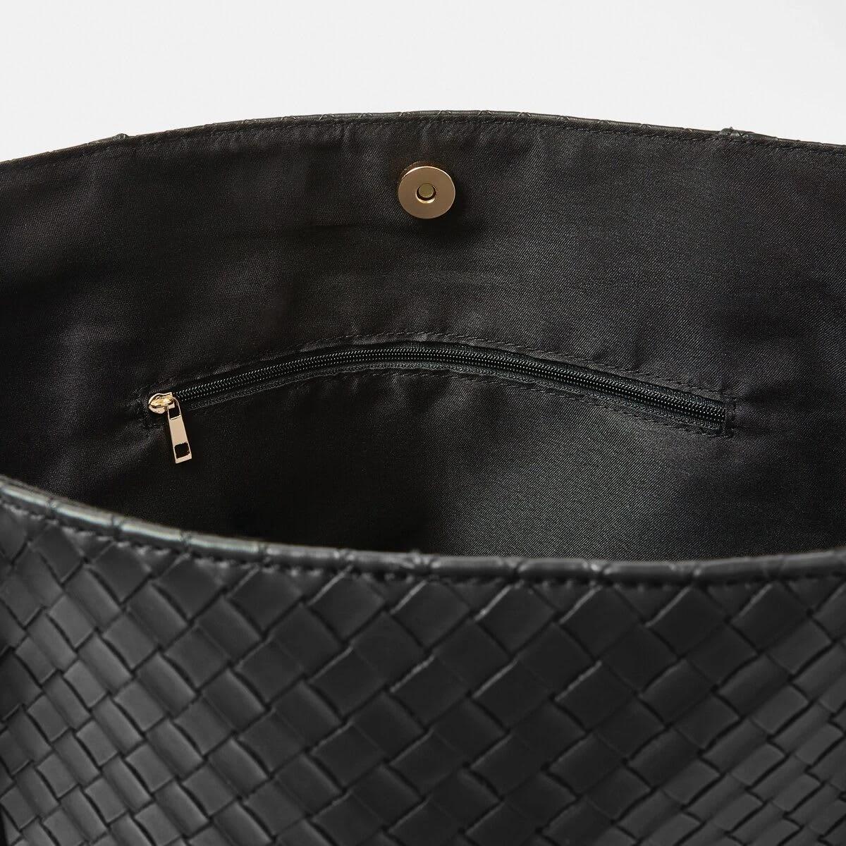 4 Weave Tote Bag BLACK, 4 of 5