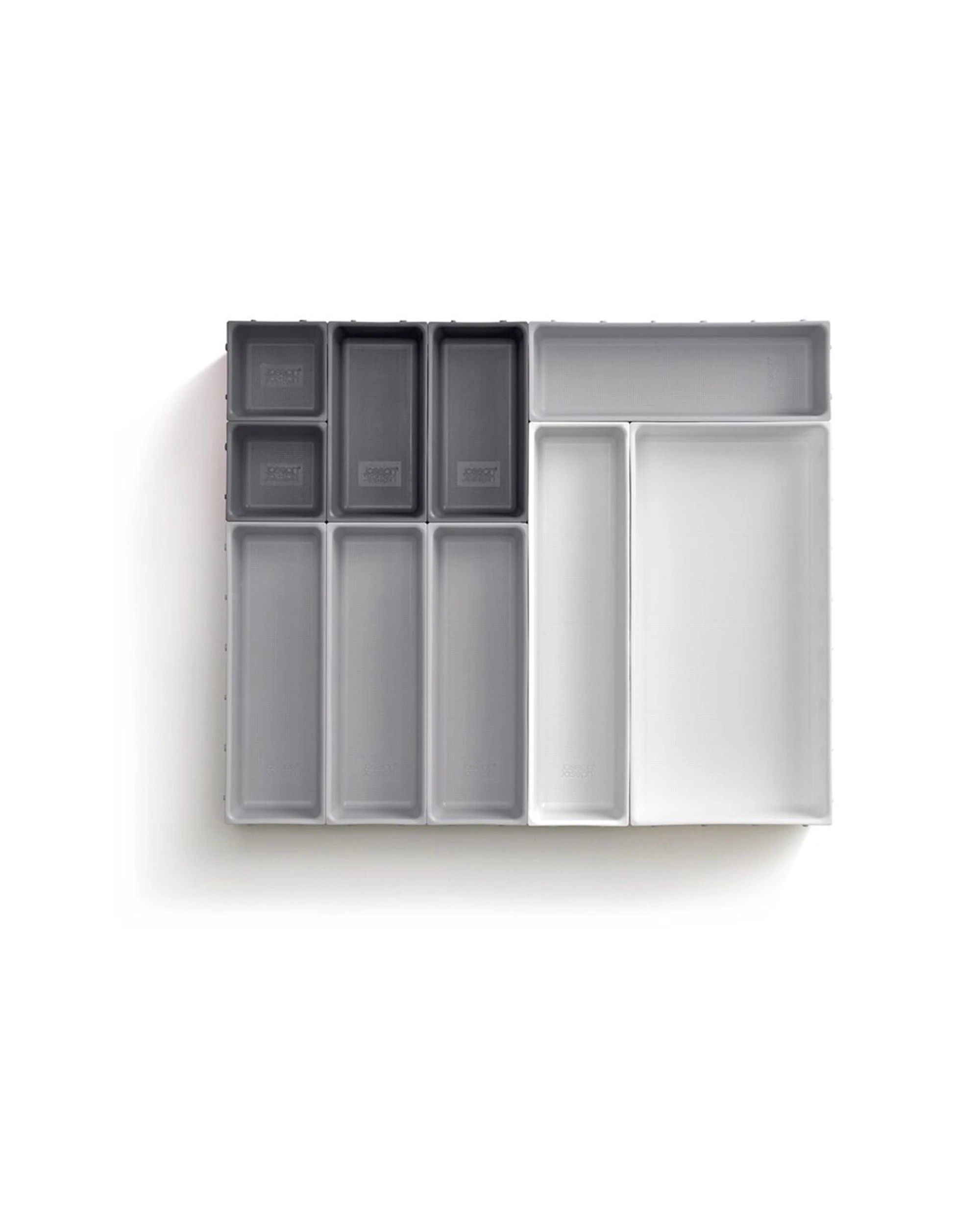 5 Joseph Joseph 10pc Blox Drawer Organiser Set Modular Storage System Light Stone - Beige, 5 of 7