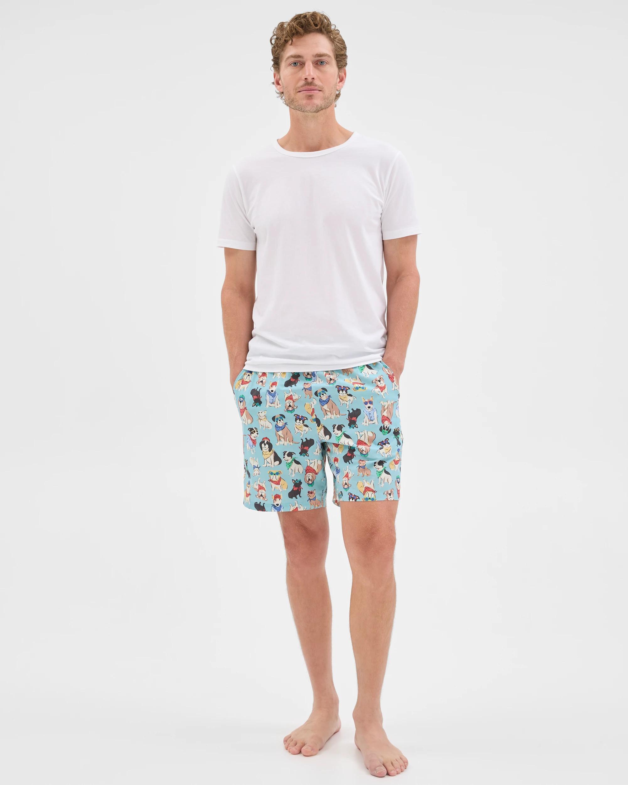 1 Maxx Poplin Sleep Shorts MULTI DOGS, 1 of 6