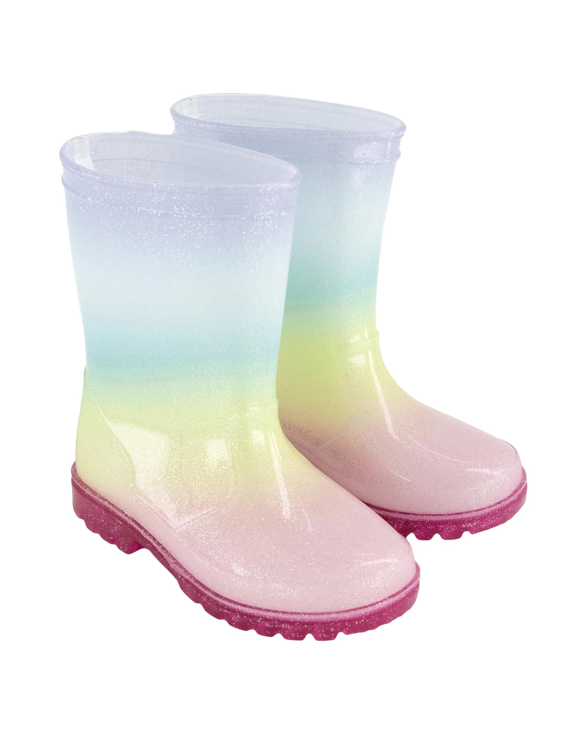 3 Junior Light Up Rainboots Ombre, 3 of 5