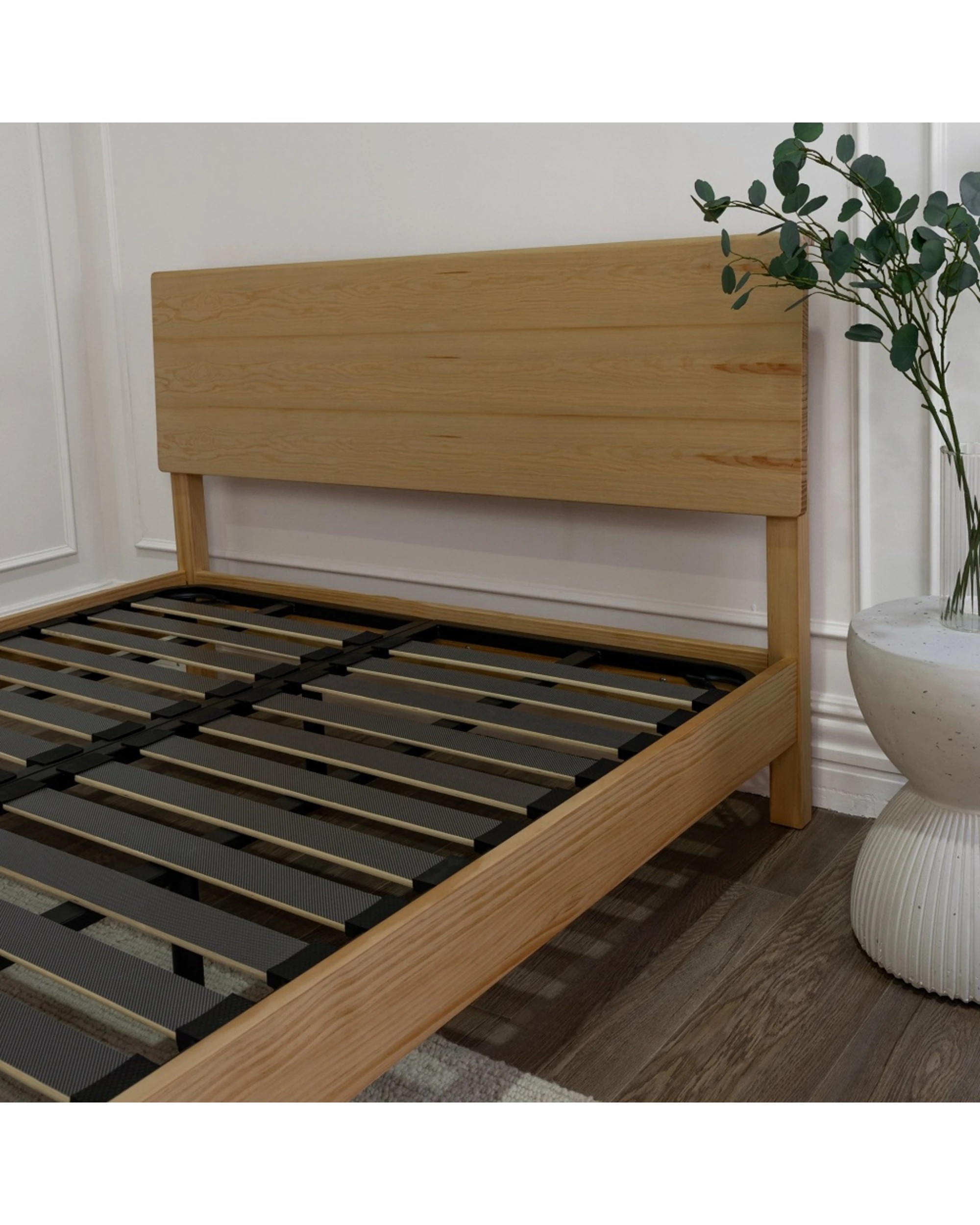6 Bedding Co Solid Timber Bed Frame Minimalist - Single Bed - Natural, 6 of 6