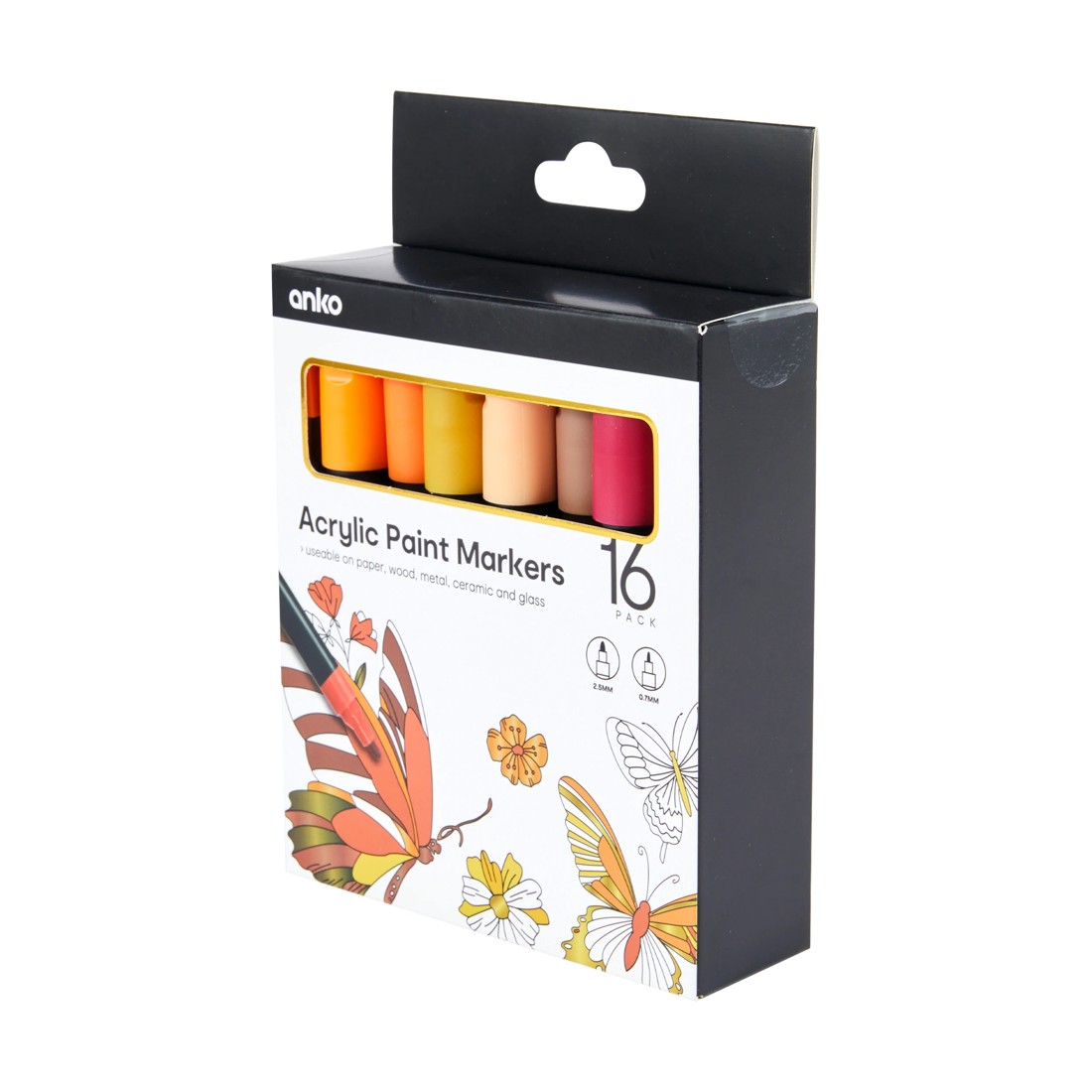 2 16 Pack Acrylic Paint Markers - Tonal Orange, 2 of 8