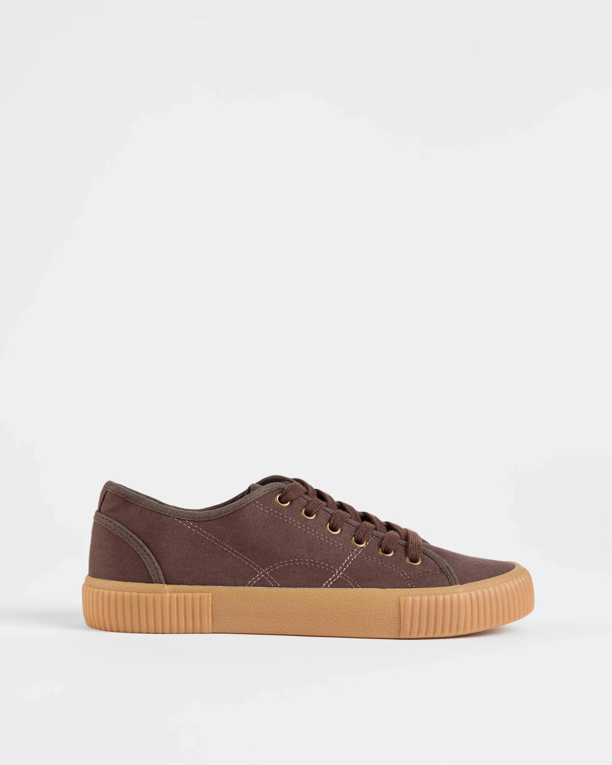 1 Target Mens Canvas Sneaker CHOCOLATE, 1 of 3