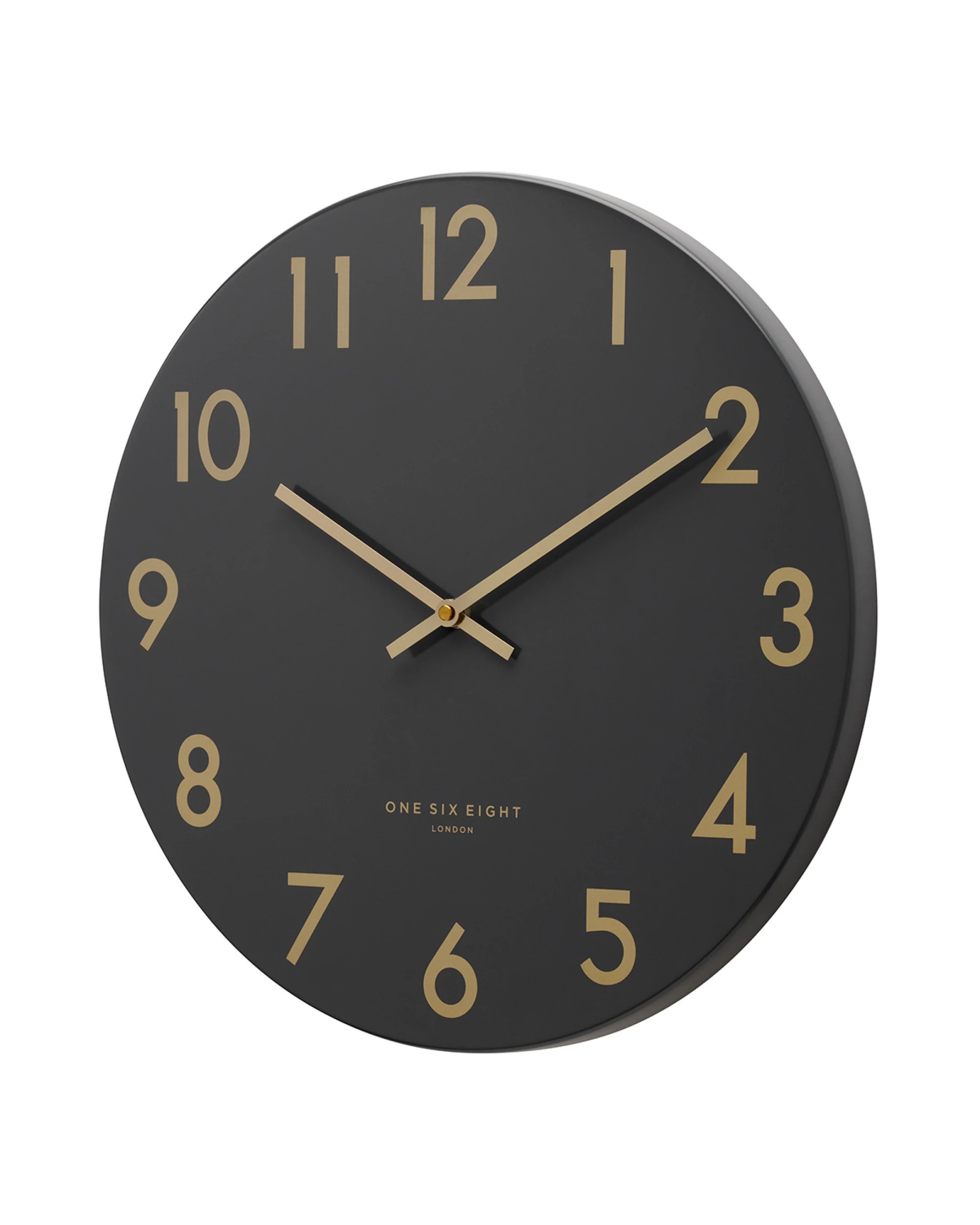 2 One Six Eight London Jones Silent Wall Clock - 40cm - Charcoal - Black, 2 of 5