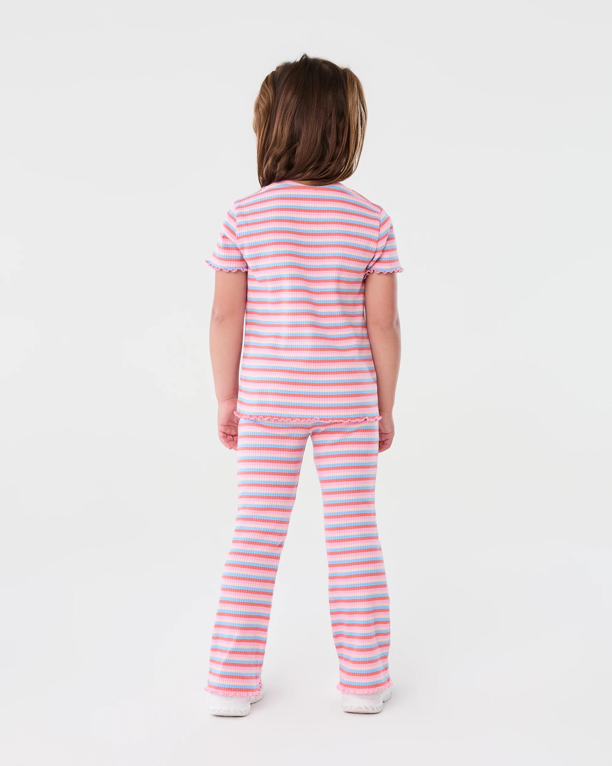 7 Ribbed Flare Leggings Mlt Stripe, 7 of 7