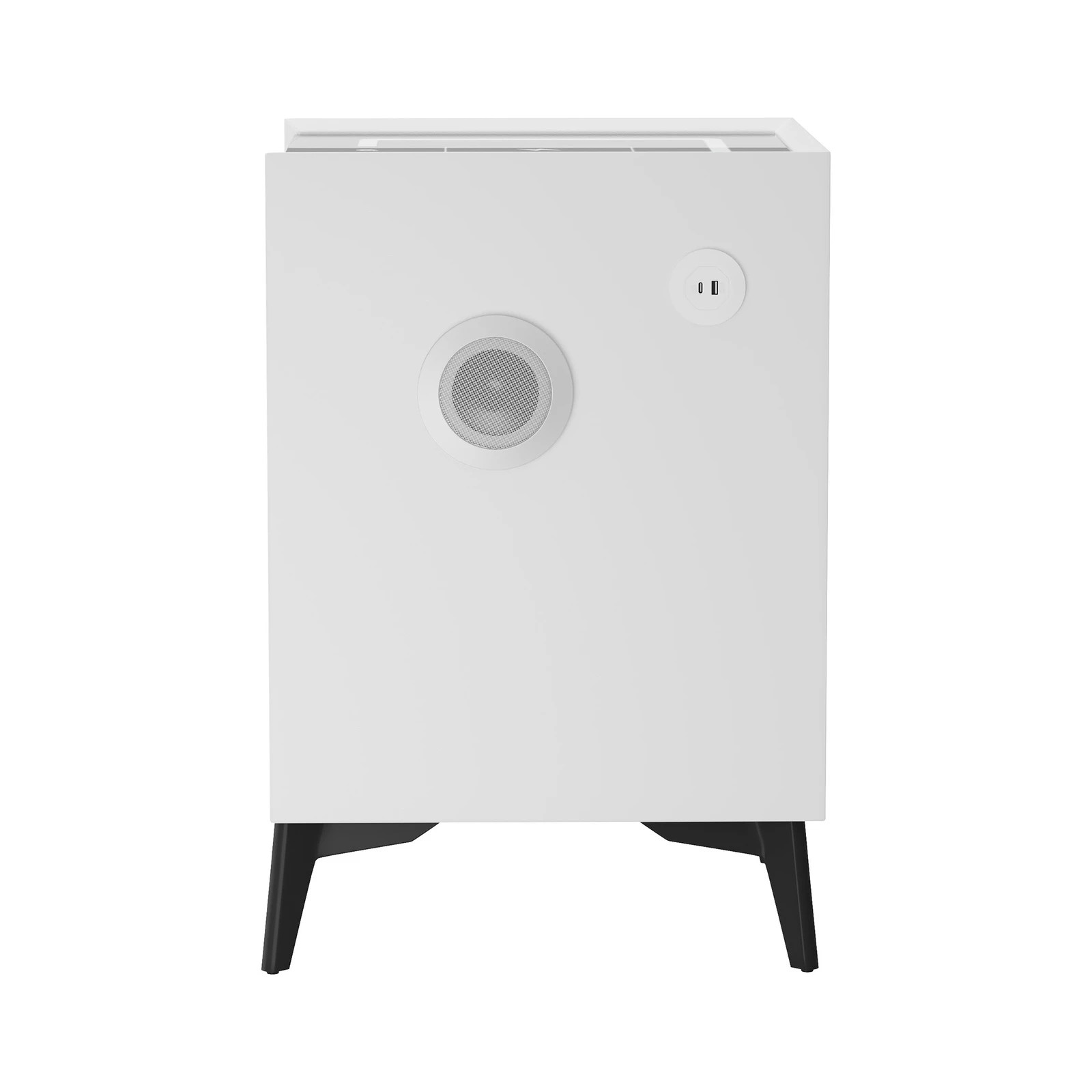 5 Oikiture Set of 2 Smart Bedside Tables Wireless Charging LED 3 Drawer Nightstand - White, 5 of 7