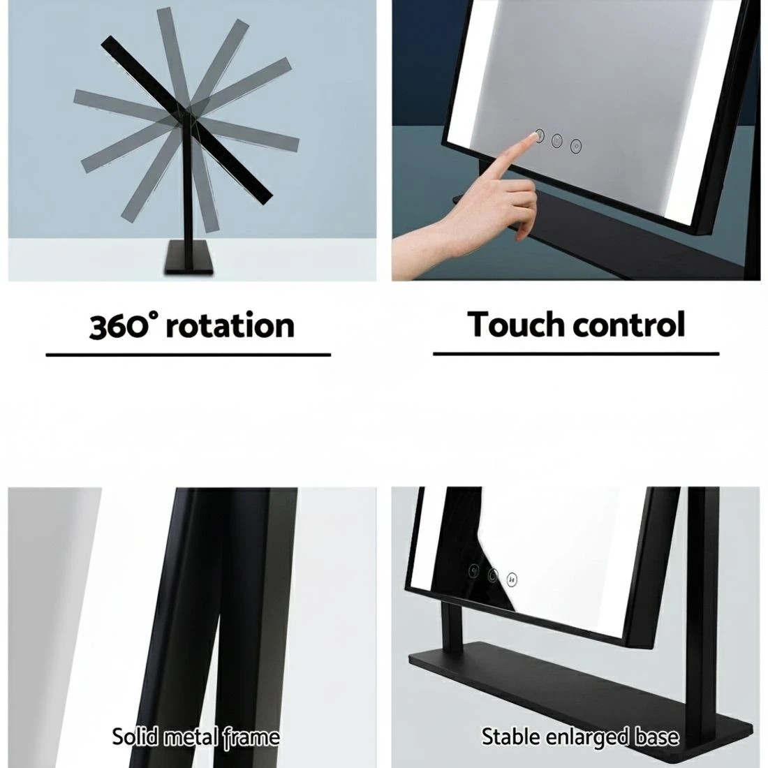 6 Embellir Makeup Mirror 30x40cm Hollywood Vanity with LED Light Rotation - Multi, 6 of 7