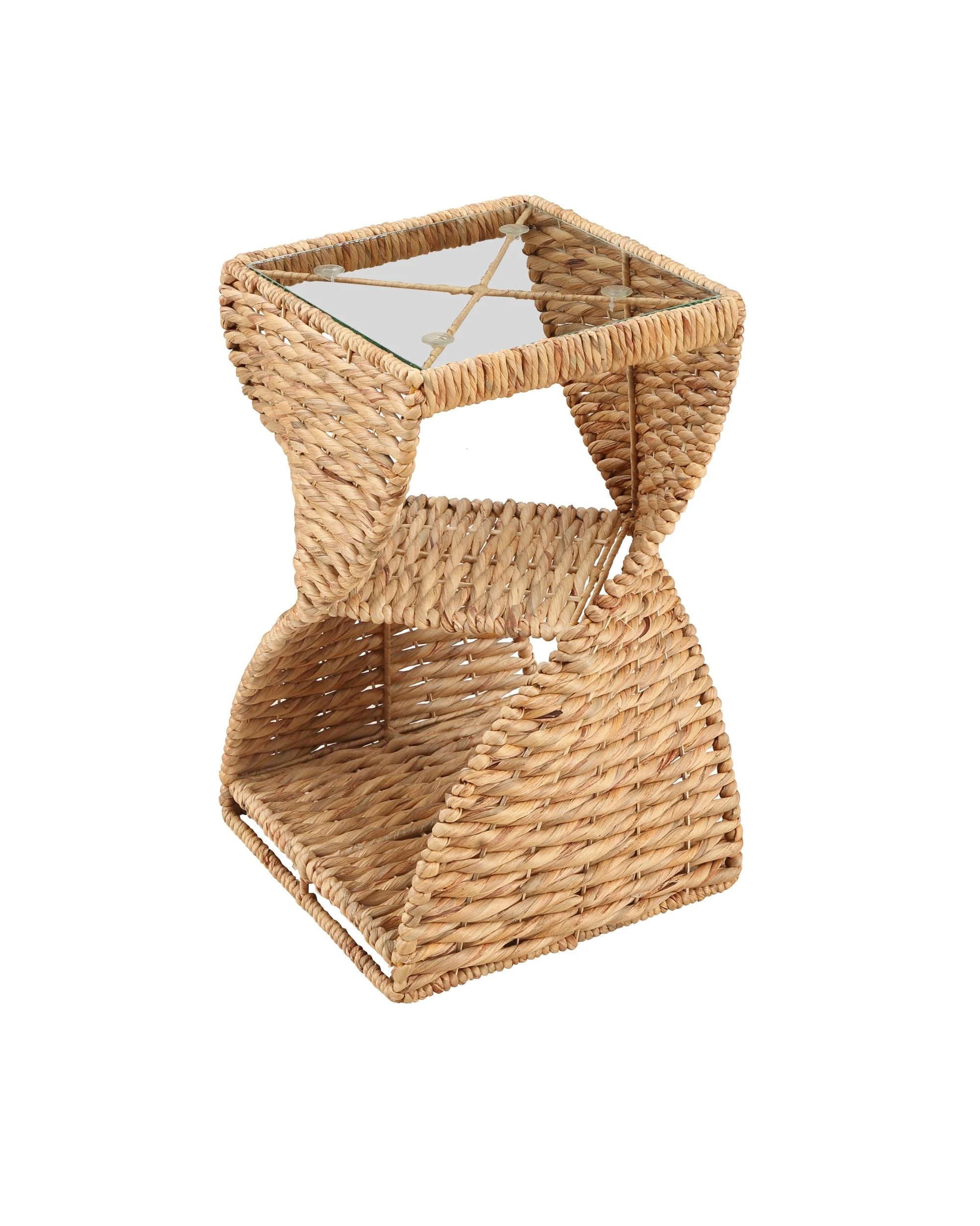 3 Kodu Side Table Spiral Base Woven - Natural, 3 of 6