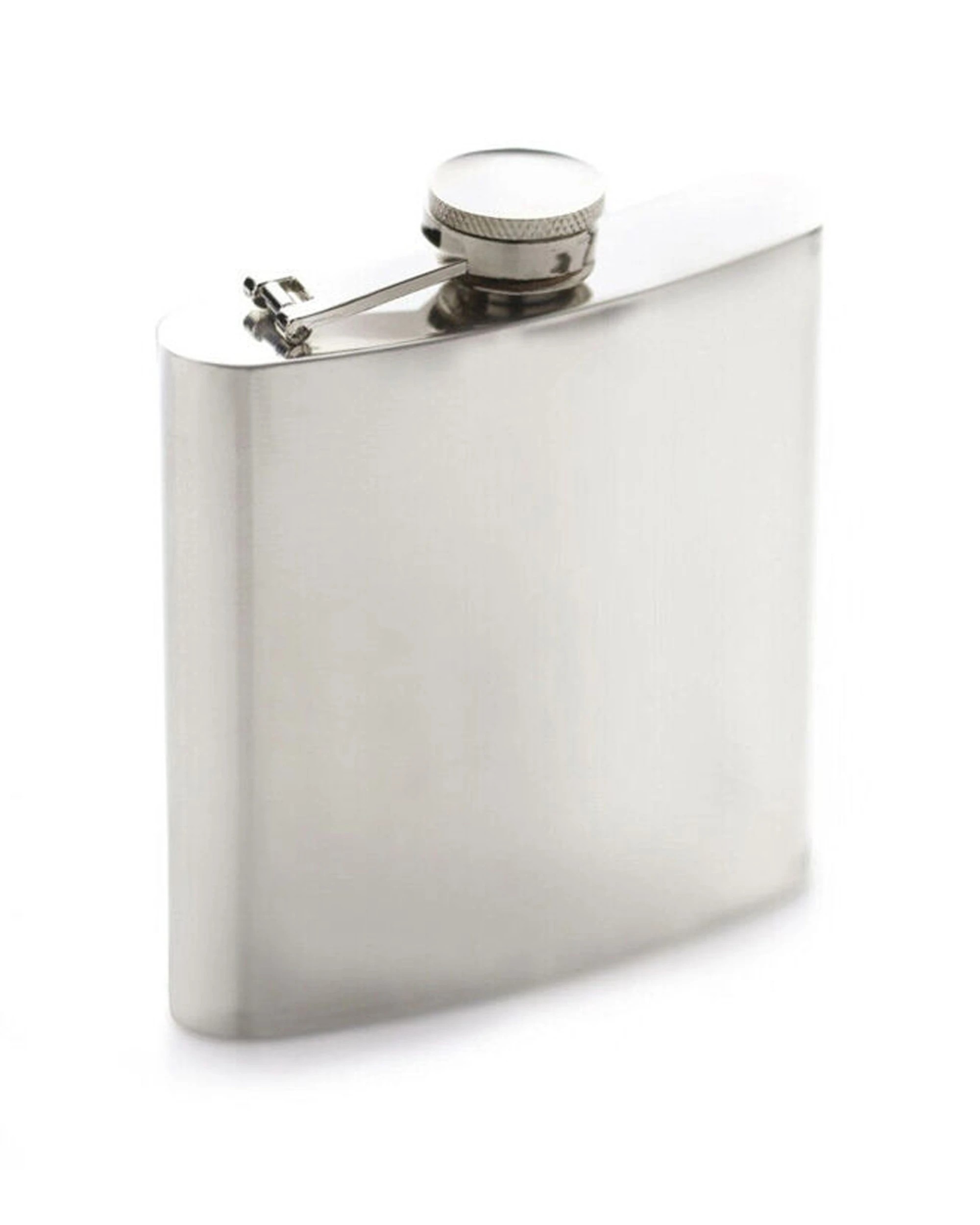 2 BarCraft 2PK Polished Stainless Steel Hip Flask 170ml Portable Drinkware - Silver, 2 of 7