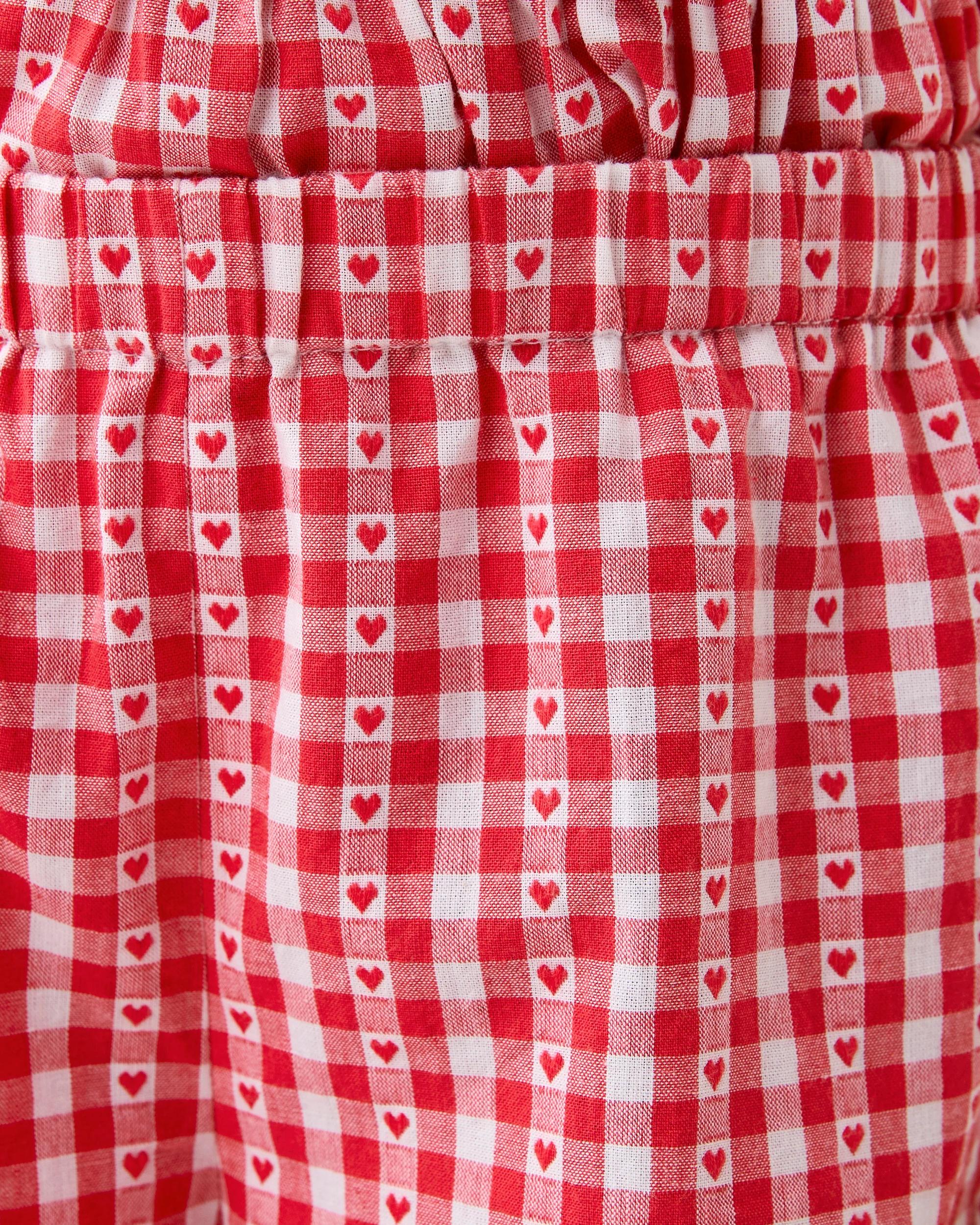 3 Frill Hem Pants Red Check, 3 of 6