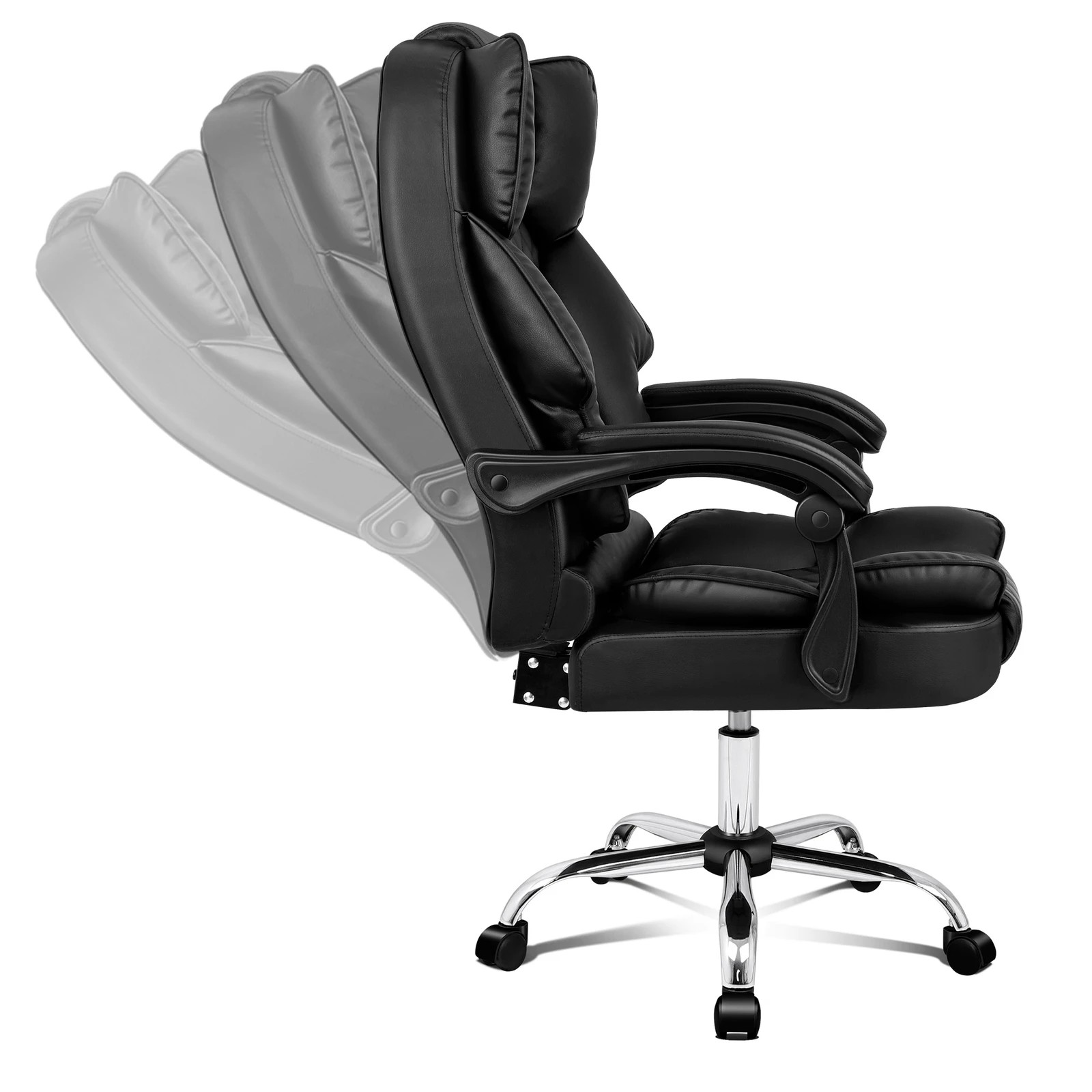 5 Alfordson Massage Office Chair Executive Computer PU Leather Seat Gaming - Black, 5 of 10